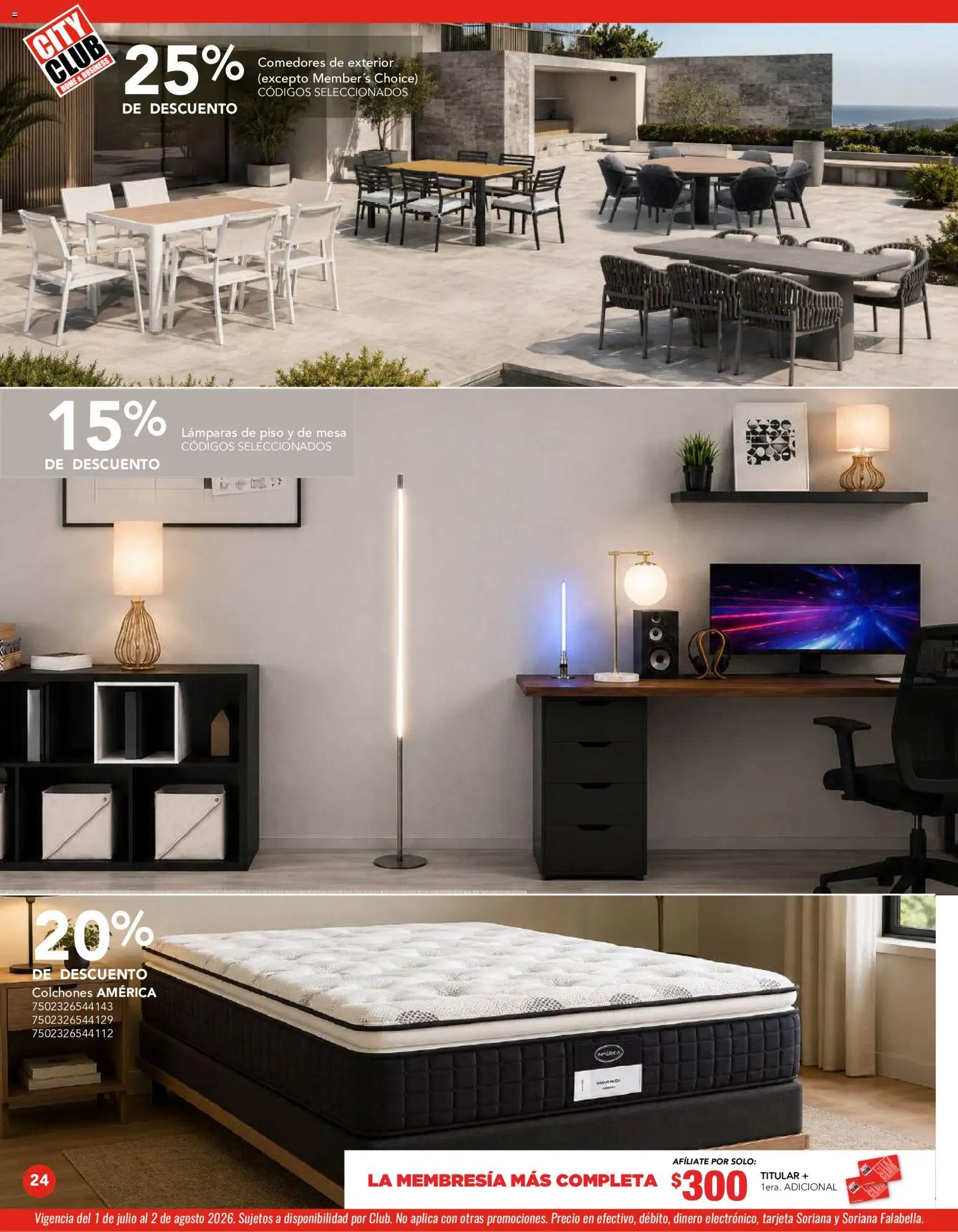 Nuevas ofertas de City Club válidas en toda la República Mexicana desde el 01/07/2026. ¡Encuentra las mejores ofertas en City Club catálogo! | Página: 24 | Productos: Mesa