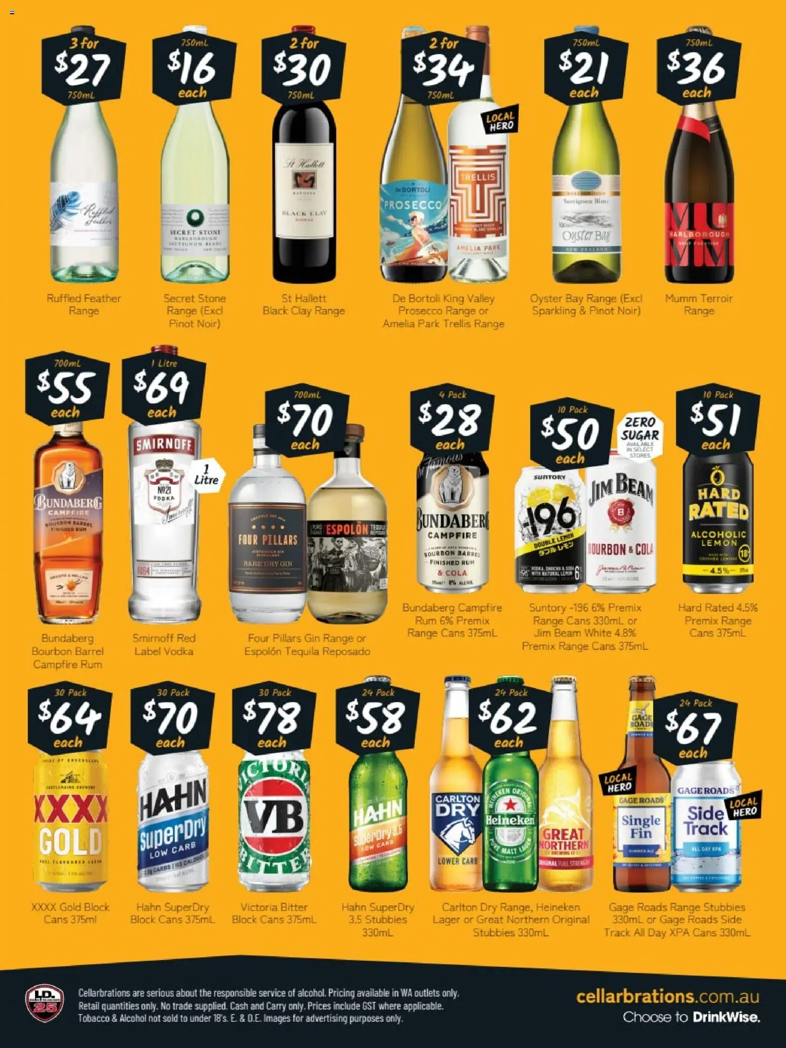 Cellarbrations catalogue - valid from 27/07/2026 | Page: 2 | Products: Bourbon, Gin, Vodka, Sugar