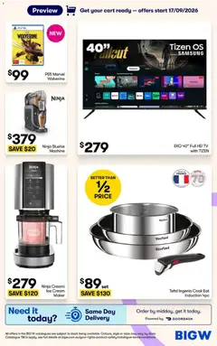 Preview of Big W catalogue - valid from 17/09/2026 | Page: 5 | Products: Cart, Cream, Ice cream, Ice