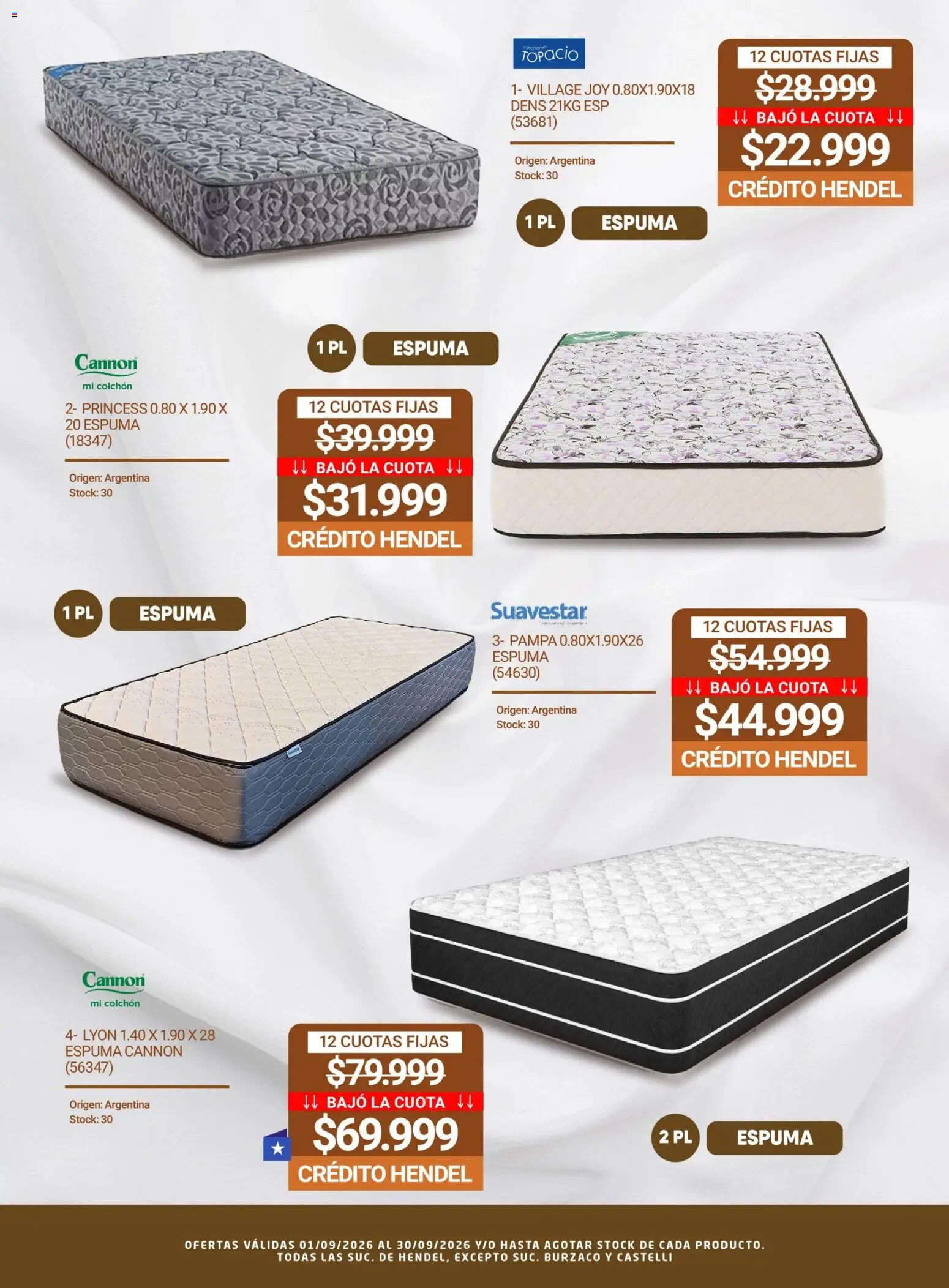 Hendel catálogo │ válido desde el 01/09/2026 | Página: 16 | Productos: Colchón, Espuma
