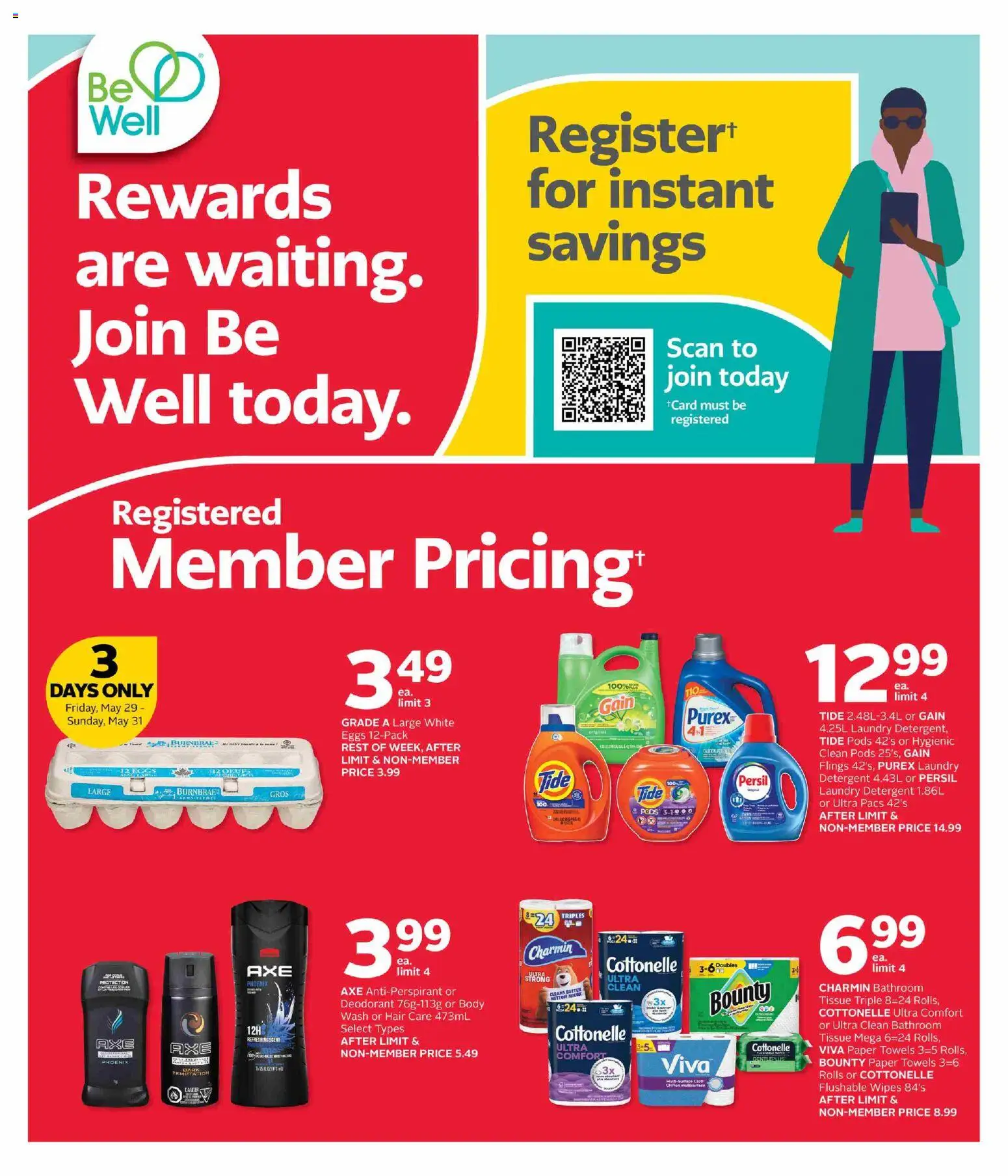 Rexall flyer valid from 29.05.2026 | Page: 2 | Products: Deodorant, Antiperspirant, Detergent, Eggs