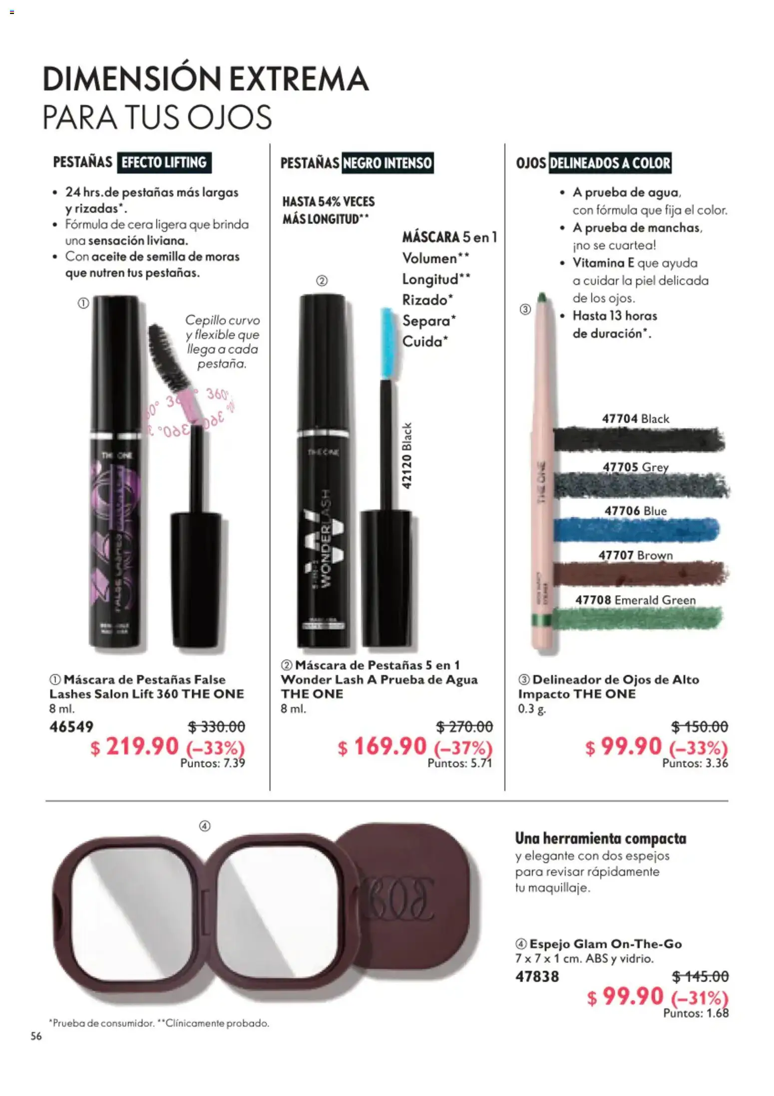 Nuevas ofertas de Oriflame válidas en toda la República Mexicana desde el 01/08/2026. ¡Encuentra las mejores ofertas en Oriflame campaña 11 2026! | Página: 56 | Productos: Agua, Flexible, Espejo, Delineador de ojos