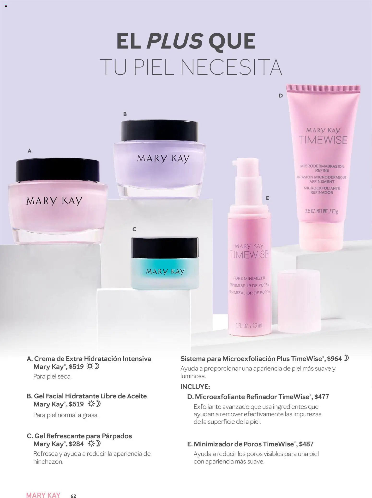 Nuevas ofertas de Mary Kay válidas en toda la República Mexicana desde el 01.04.2026. ¡Encuentra las mejores ofertas en Catálogo Mary Kay Abril 2026! | Página: 62 | Productos: Crema, Aceite