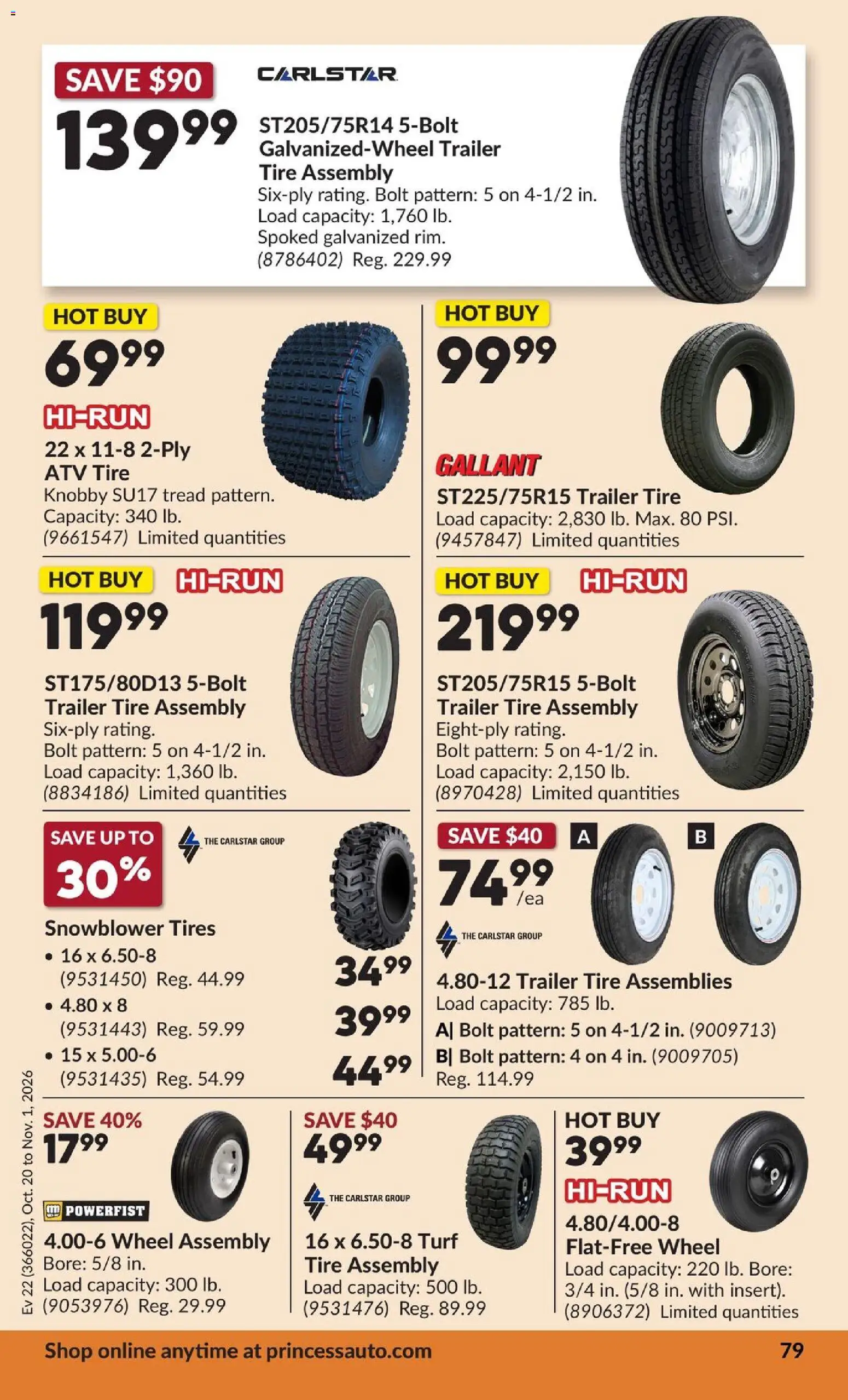 Princess Auto flyer valid from Oct 20, 2026 | Page: 82