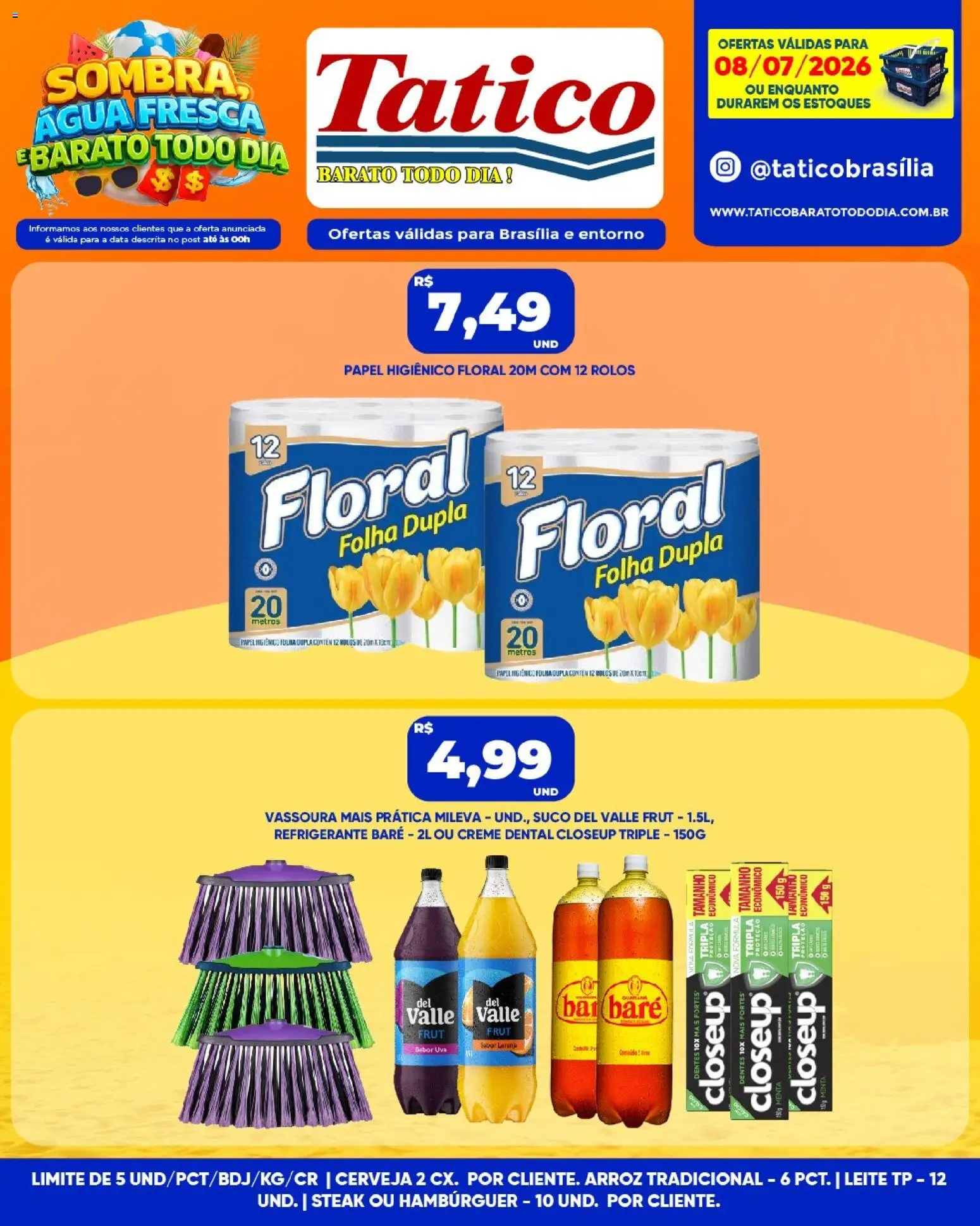 Tatico Folheto - válido de 09/07/2026 | Página: 37 | Produtos: Leite, Creme, Hambúrguer, Creme dental