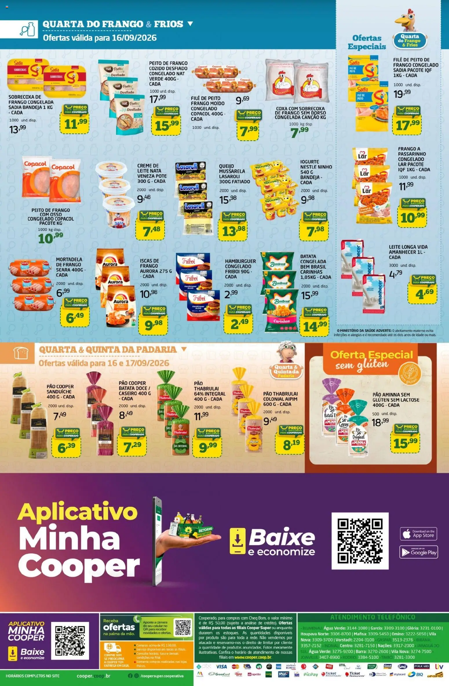 Cooper Folheto - válido de 14/09/2026 | Página: 2 | Produtos: Iogurte, Sanduíche, Doce, Peito de frango