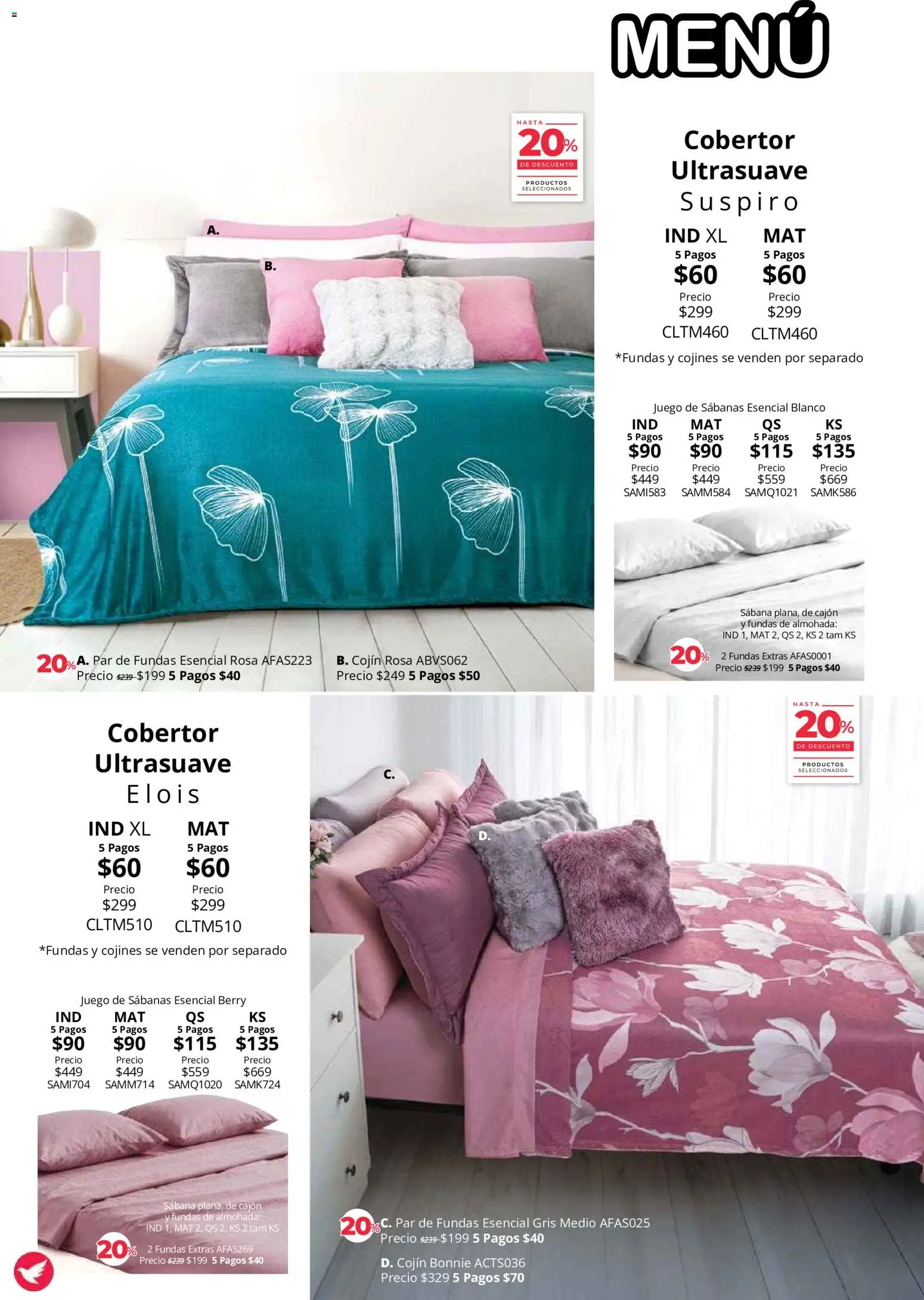 Nuevas ofertas de Colchas Concord válidas en toda la República Mexicana desde el 01/08/2026. ¡Encuentra las mejores ofertas en Colchas Concord catálogo Colección Cobertor! | Página: 109 | Productos: Cobertor, Juego, Almohada, Sabanas