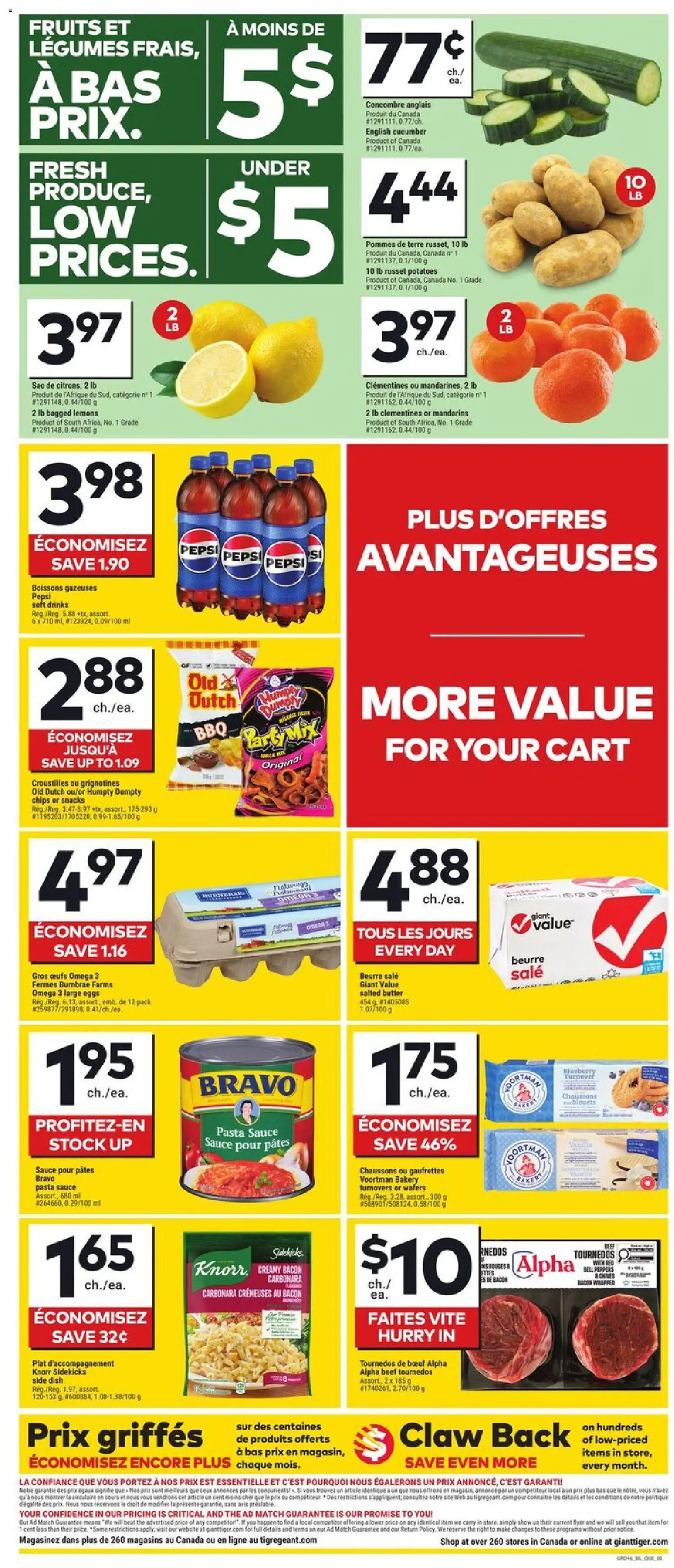 Giant Tiger flyer valid from 17.06.2026 | Page: 2 | Products: Beef, Potatoes, Bakery, Butter