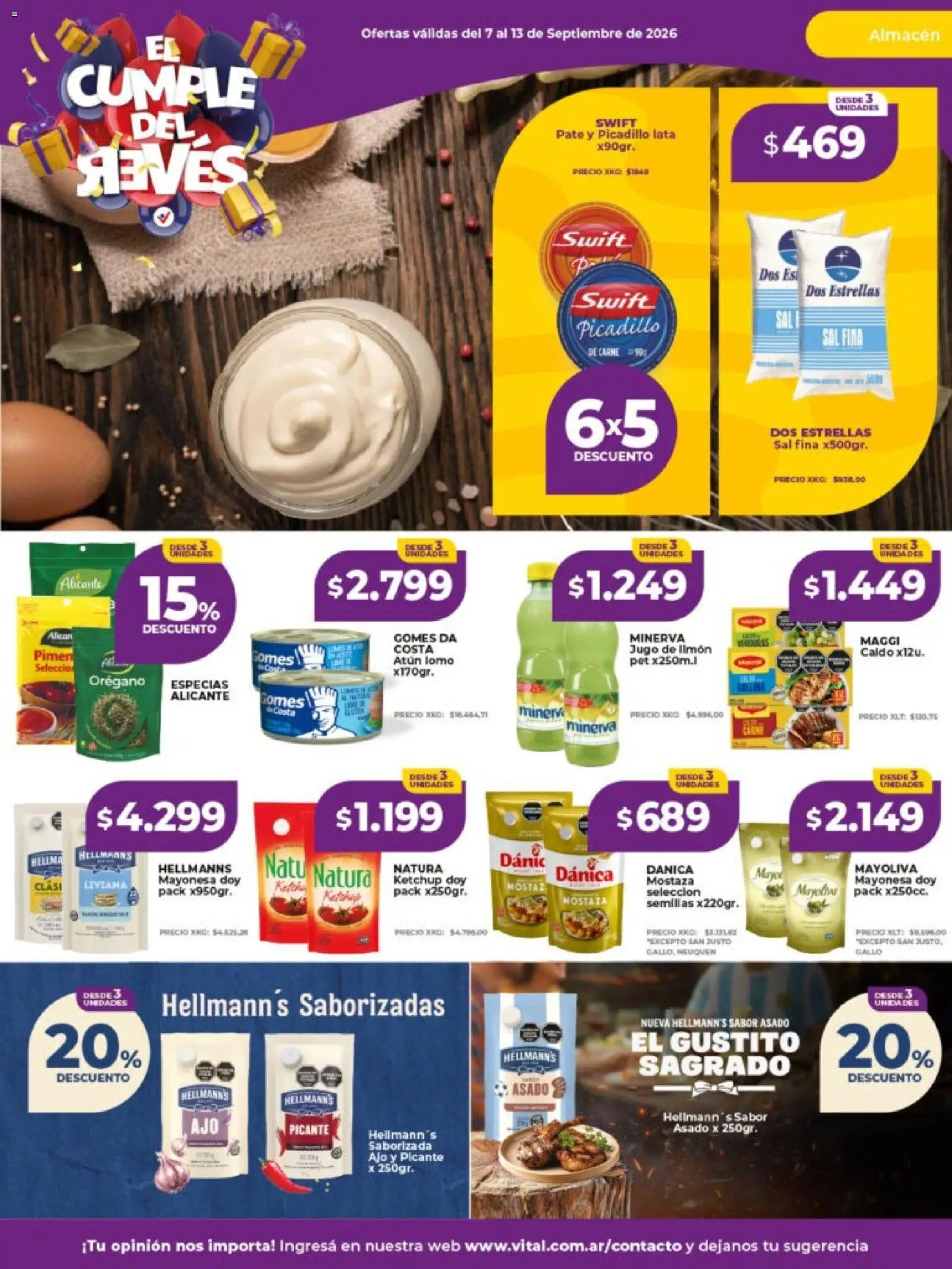 Vital - Ofertas │ válido desde el 07/09/2026 | Página: 18 | Productos: Sal, Atún, Jugo, Orégano