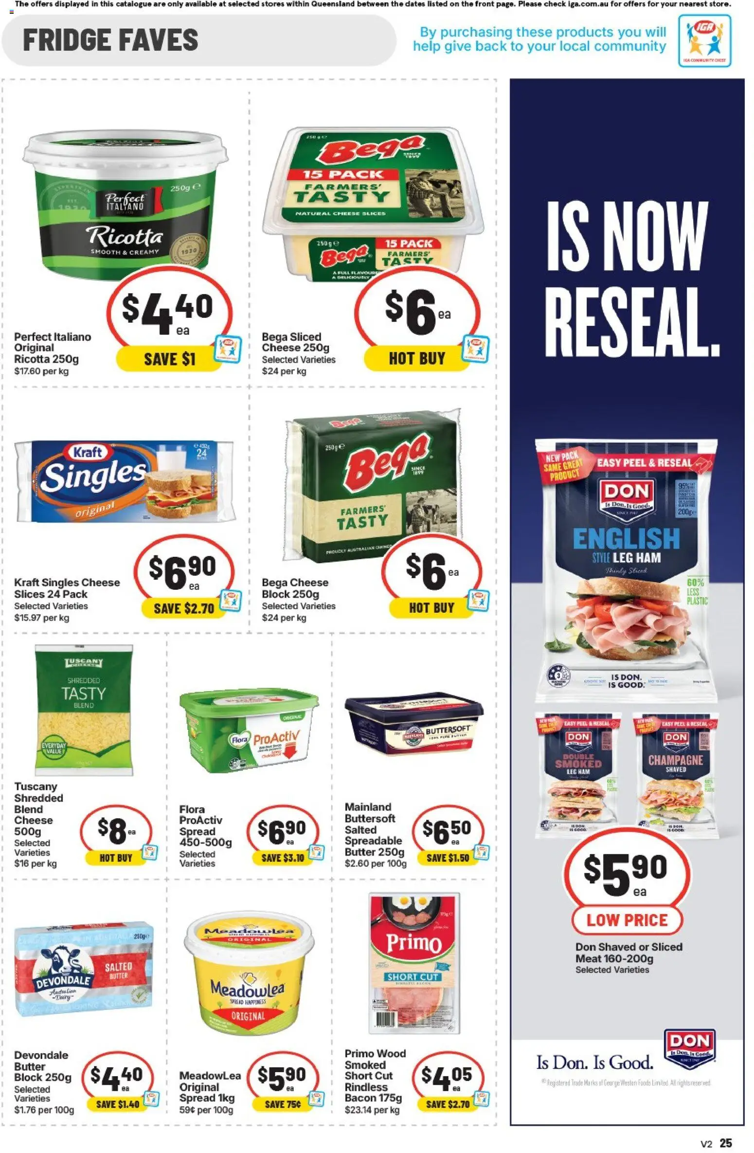 IGA catalogue - valid from 12/08/2026 | Page: 25 | Products: Butter, Meat, Wood, Fridge