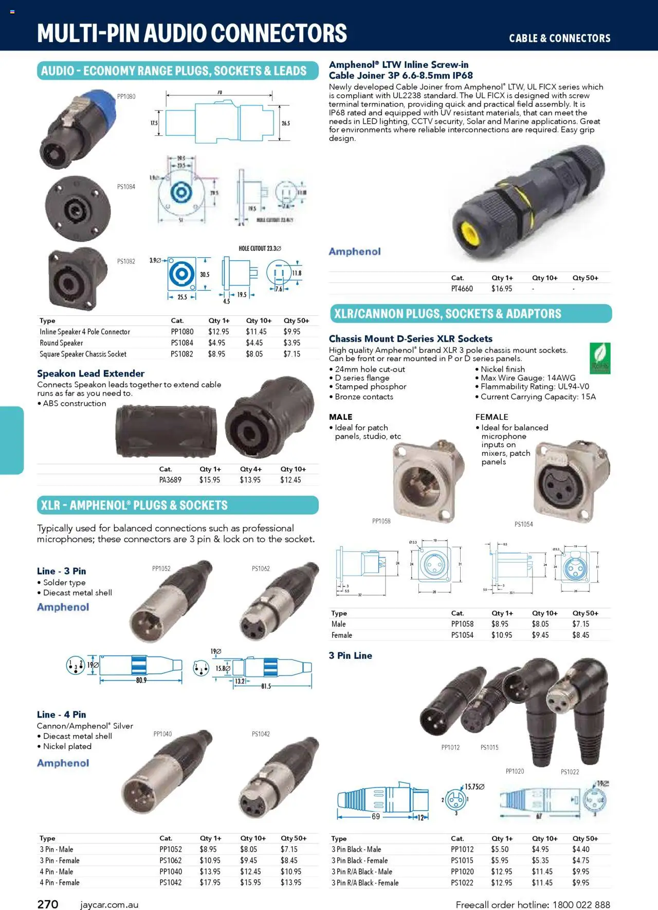 Jaycar catalogue - valid from 09/07/2025 | Page: 270 | Products: Audio, Connector, Microphone, Speaker
