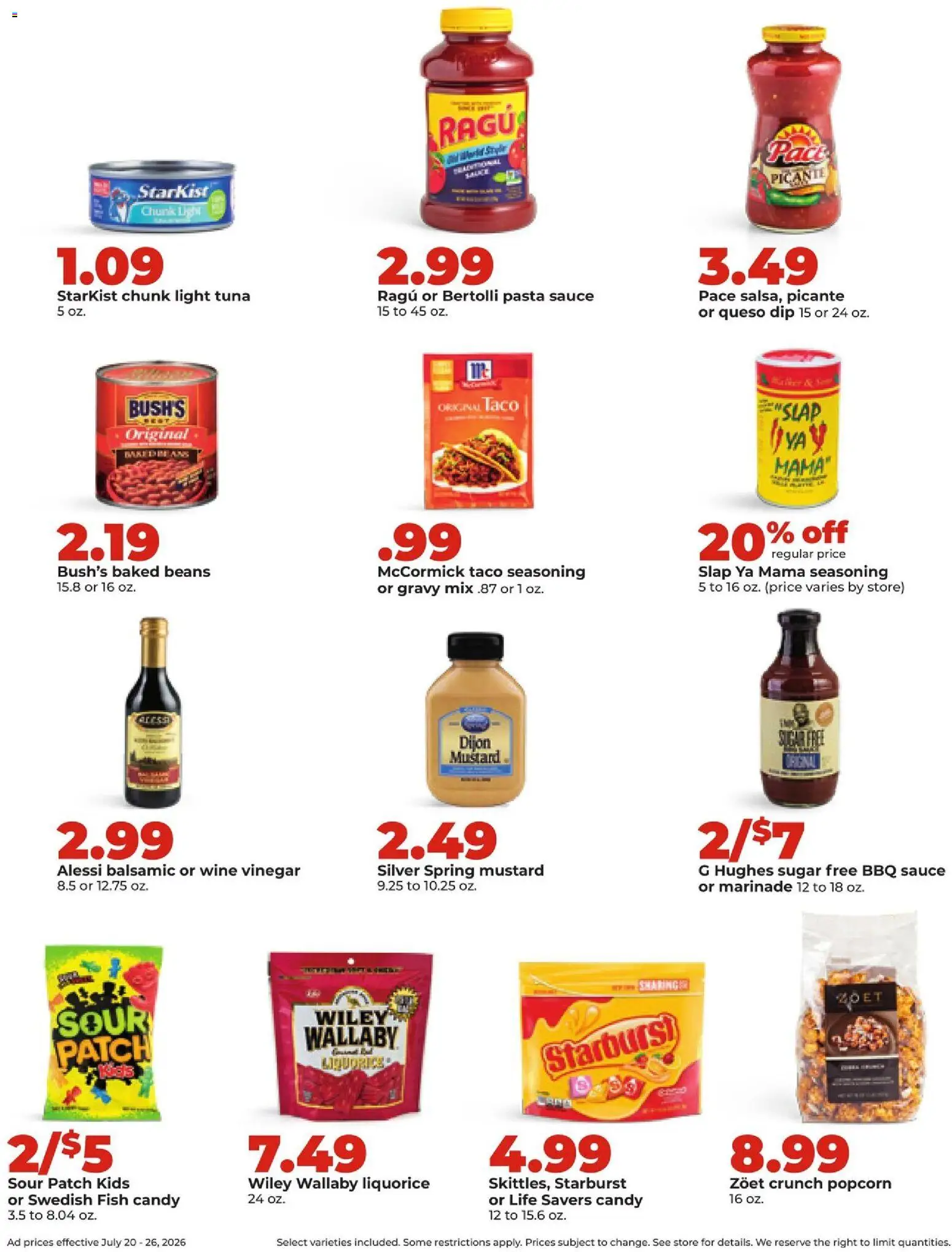 HyVee Weekly Ad - valid from 07/20/2026 | Page: 24 | Products: Vinegar, Wine, Fish, Pasta