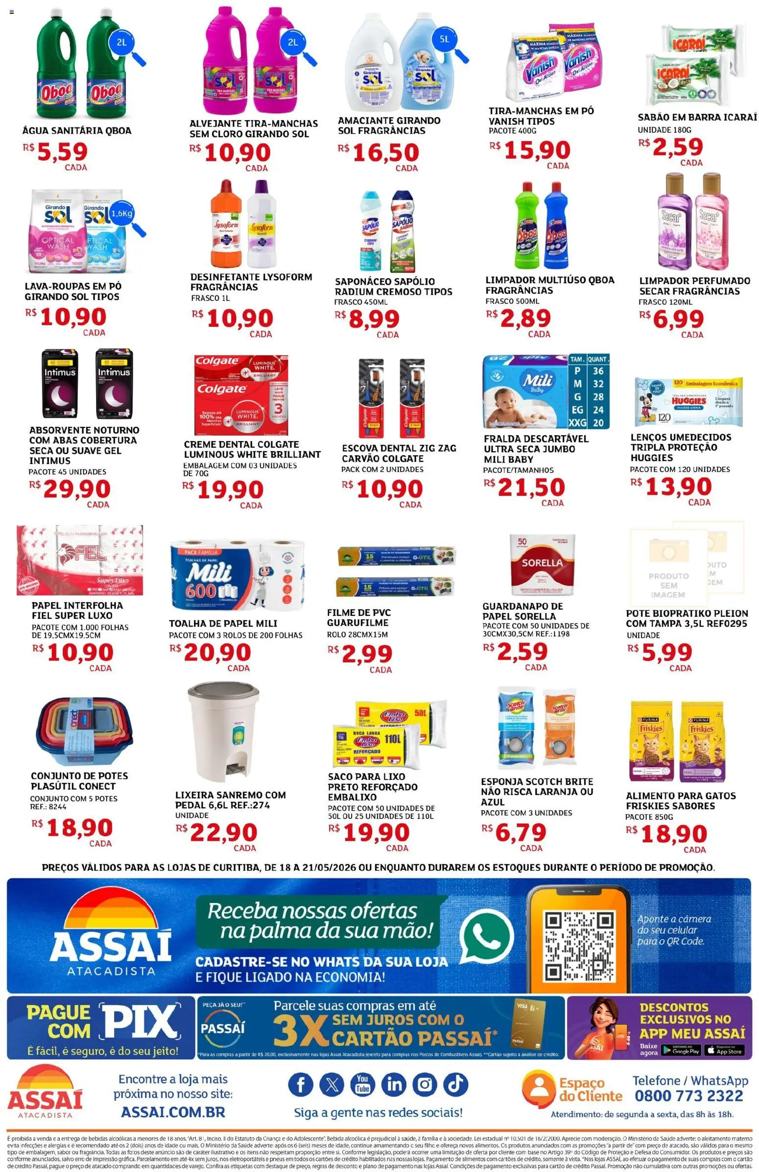 Assaí Atacadista Folheto - válido de 18.05.2026 | Página: 4 | Produtos: Pó, Sabão, Saponáceo, Potes