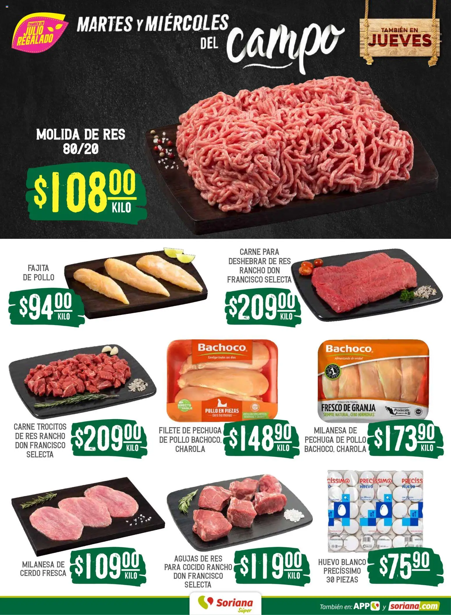 Nuevas ofertas de Soriana válidas en toda la República Mexicana desde el 02.06.2026. ¡Encuentra las mejores ofertas en Soriana Martes y Miércoles del Campo Súper: Tijuana, Mexicali, Ensenada, San Luis Río Colorado y Tecate! | Página: 3 | Productos: Pollo, Milanesa, Huevo, Cerdo