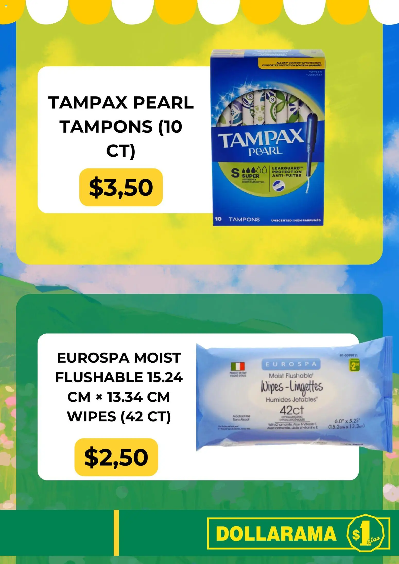 Dollarama flyer valid from Aug 21, 2026 | Page: 4 | Products: Alcohol, Tampons