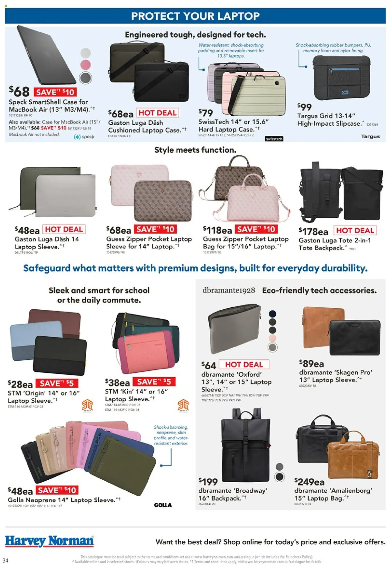 Harvey Norman catalogue - valid from 06.03.2026 | Page: 34 | Products: Water, Laptop, Case, Bag