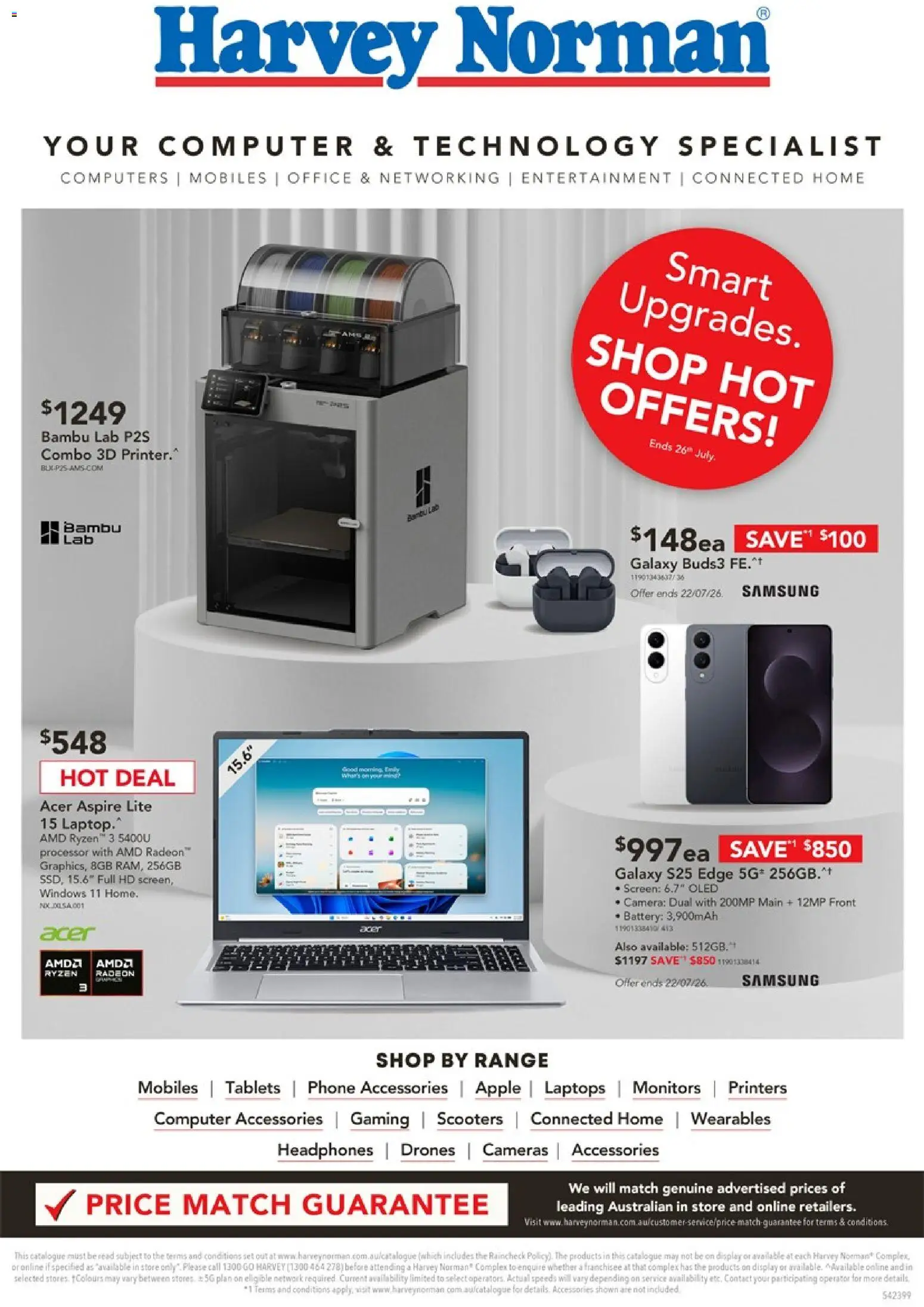 Harvey Norman weekly catalogue from 09/07/2026 catalogue cover