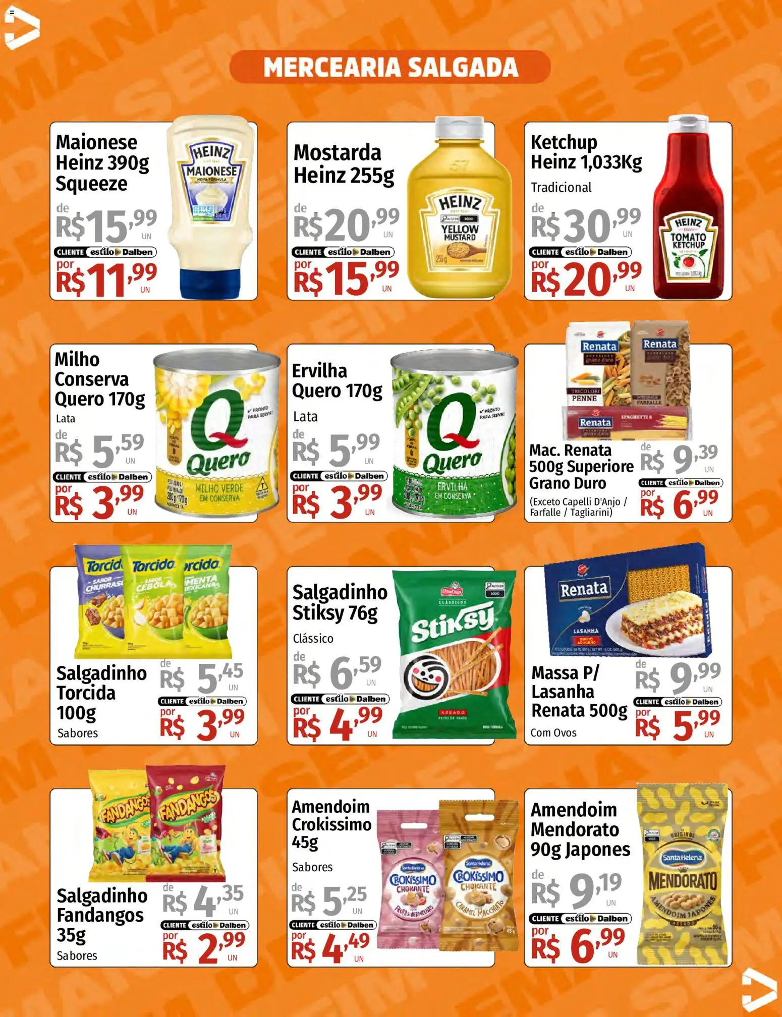 Supermercado Dalben Folheto - válido de 08.05.2026 | Página: 7 | Produtos: Cebola, Ervilha, Massa, Lasanha