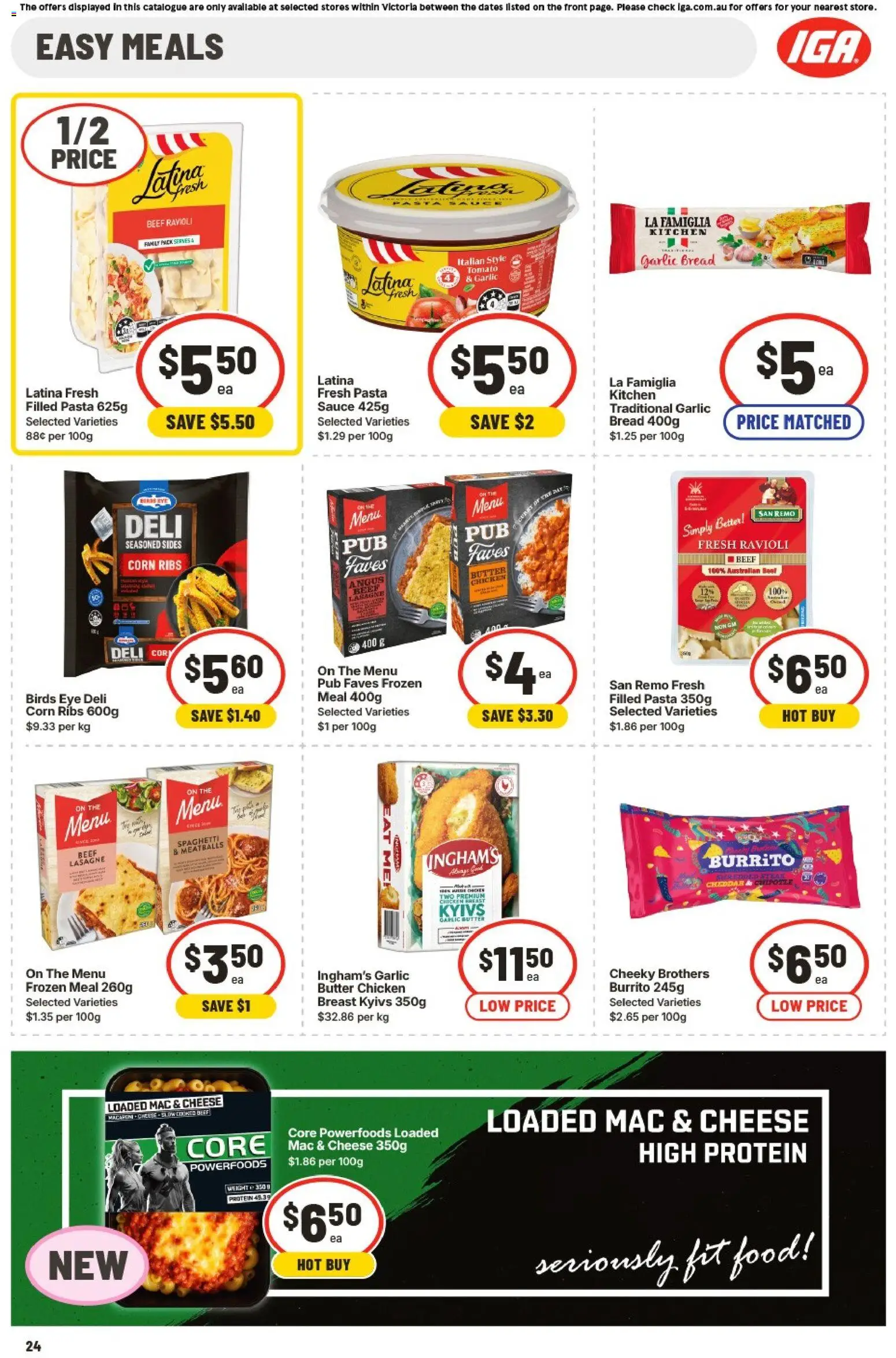IGA catalogue - valid from 15.04.2026 | Page: 25 | Products: Butter, Bread, Chicken, Sauce