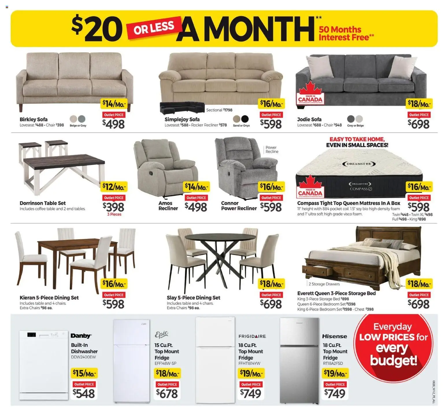 Tepperman's flyer valid from Aug 7, 2026 | Page: 12 | Products: Dishwasher, Foam, Mattress, Box