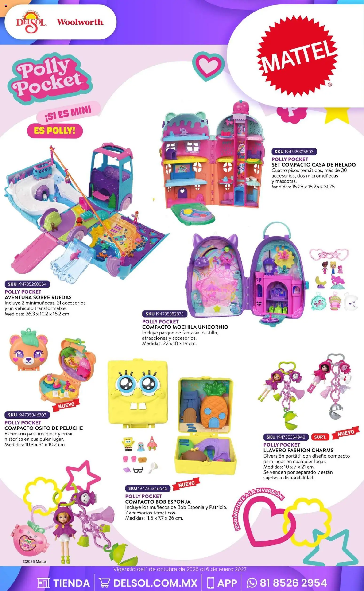 Nuevas ofertas de Del Sol y Woolworth válidas en toda la República Mexicana desde el 01/10/2026. ¡Encuentra las mejores ofertas en Del Sol y Woolworth catálogo El Castillo del Juguete! | Página: 73 | Productos: Esponja, Llavero, Mochila, Sobre