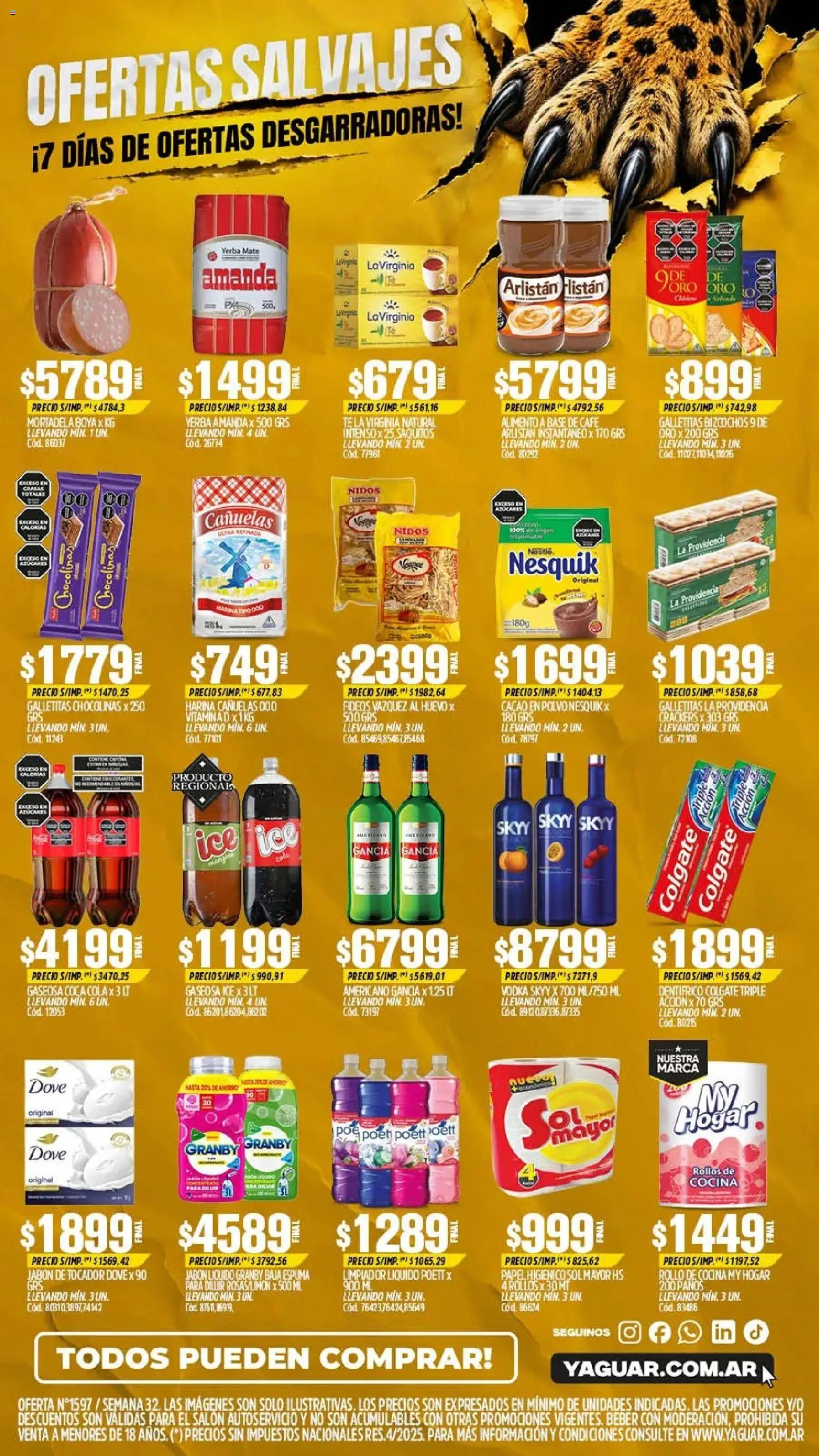 Yaguar - Oferta Semanal Jujuy │ válido desde el 03/08/2026 | Página: 2 | Productos: Cocina, Gaseosa, Huevo, Té