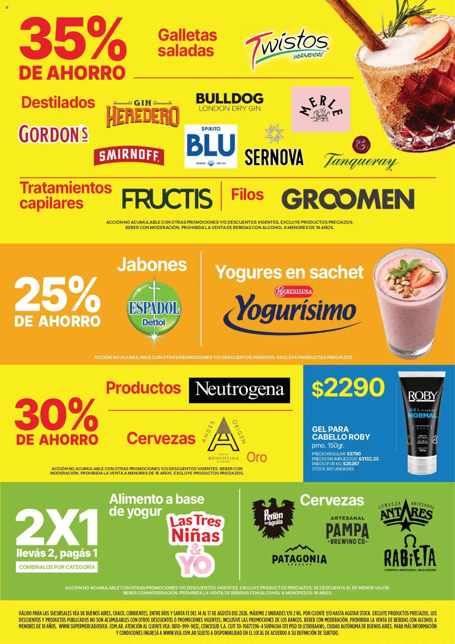 Vea - Fin de semana de ahorro │ válido desde el 14/08/2026 | Página: 10 | Productos: Bebidas, Fijador, Cerveza, Alcohol