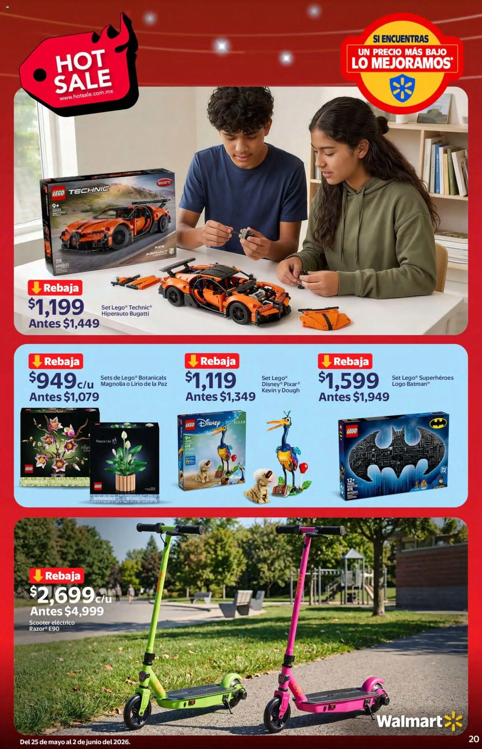 Nuevas ofertas de Walmart válidas en toda la República Mexicana desde el 25.05.2026. ¡Encuentra las mejores ofertas en Walmart Hot Sale! | Página: 20 | Productos: Scooter