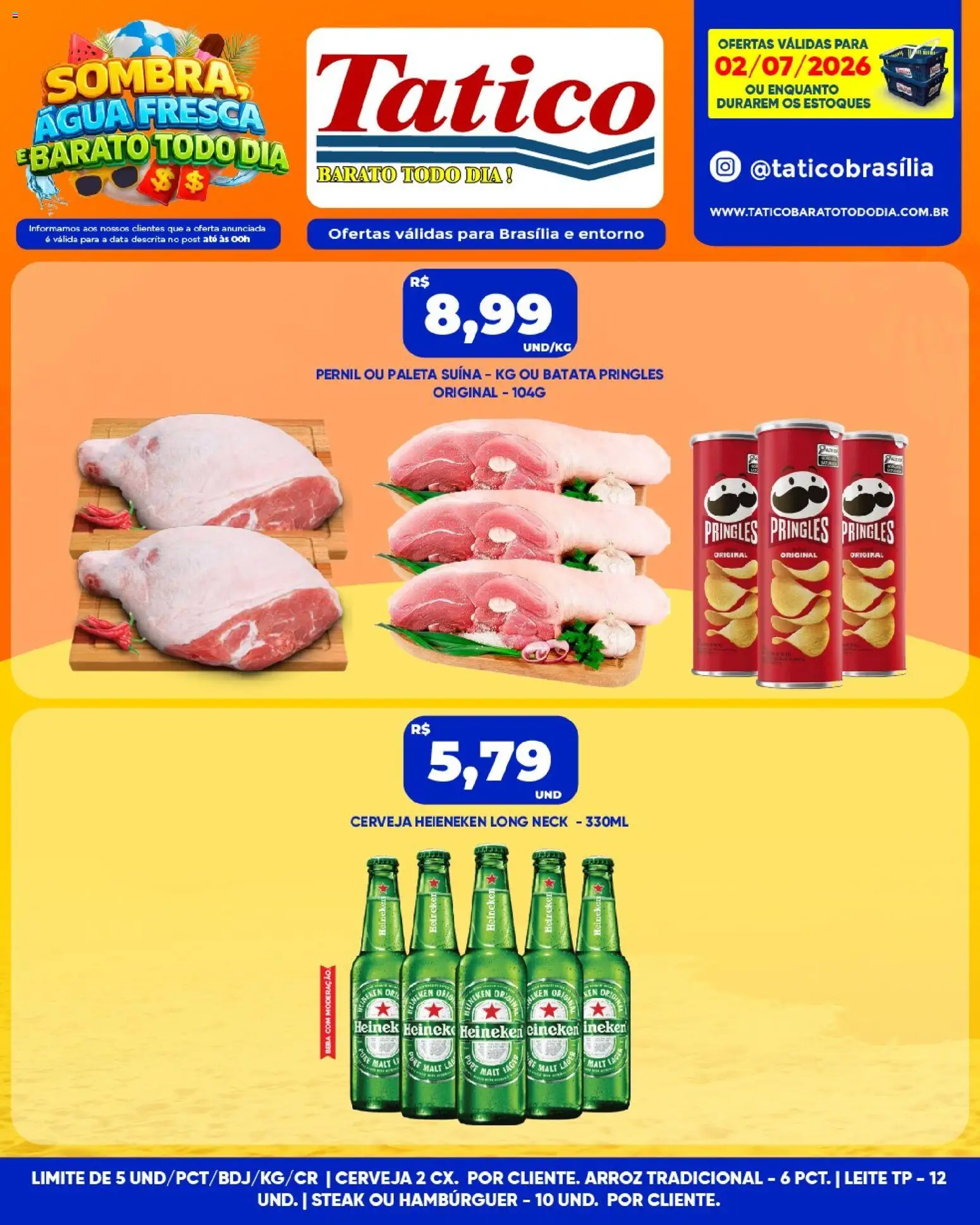 Tatico Folheto - válido de 03/07/2026 | Página: 30 | Produtos: Cerveja, Heineken, Hambúrguer, Batata