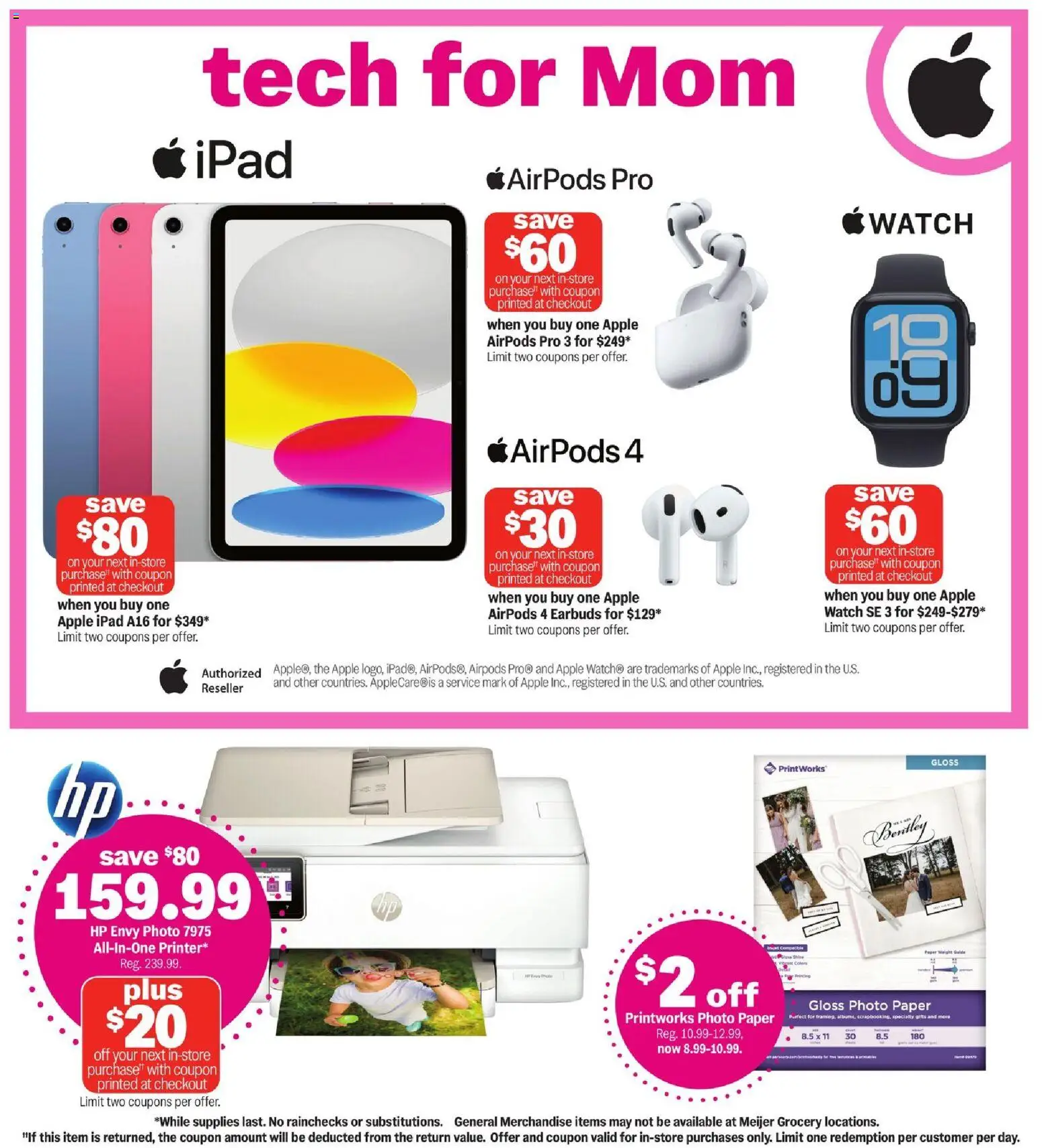 Meijer Give Mom the Best - valid from 06.05.2026 | Page: 2 | Products: Watch, Ipad, Weight