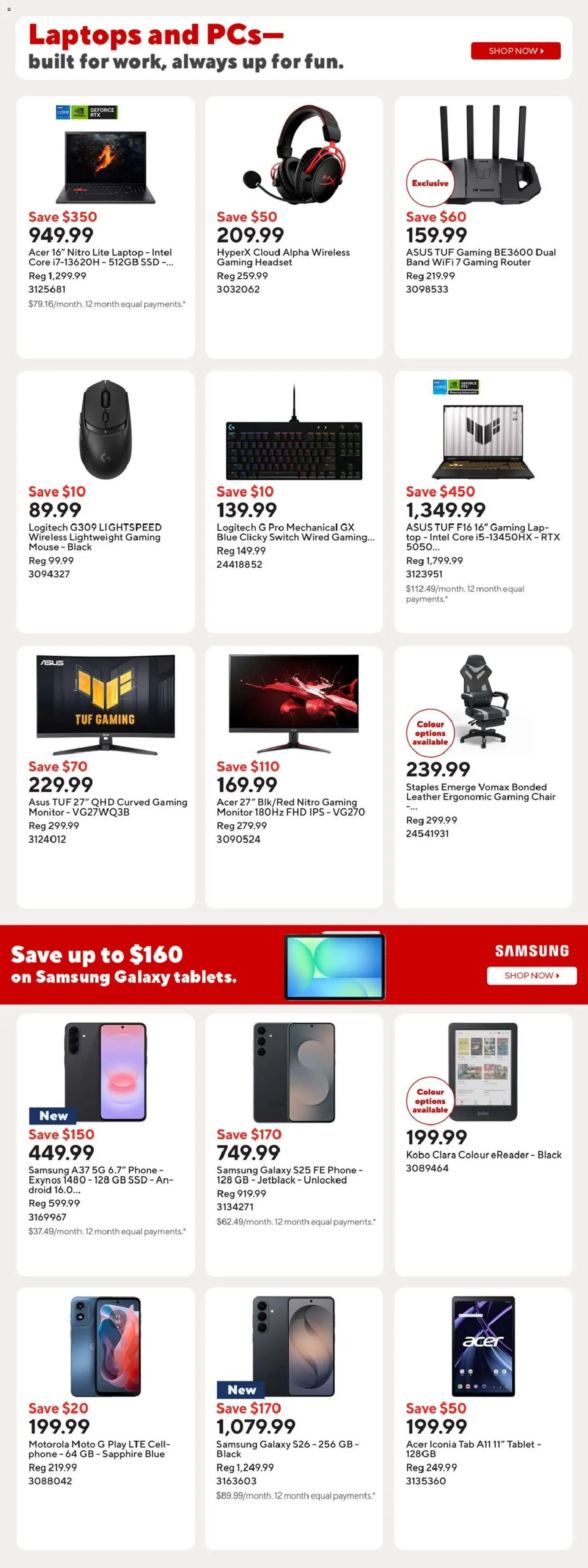 Staples flyer valid from 05.06.2026 | Page: 7 | Products: Phone, Monitor, Mouse, Chair