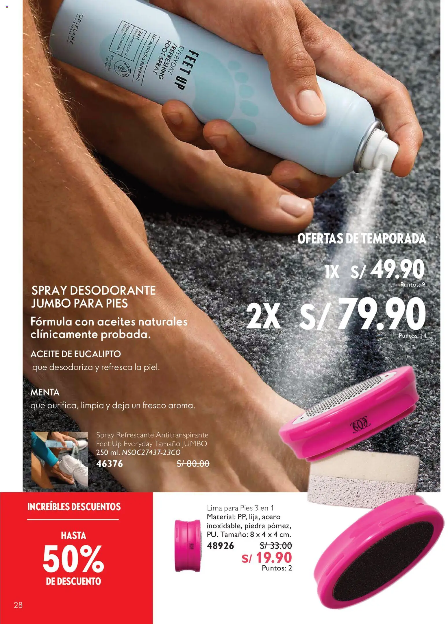 Catálogo Oriflame válido desde 01/08/2026 | Página: 28 | Productos: Desodorante, Antitranspirante, Aceite