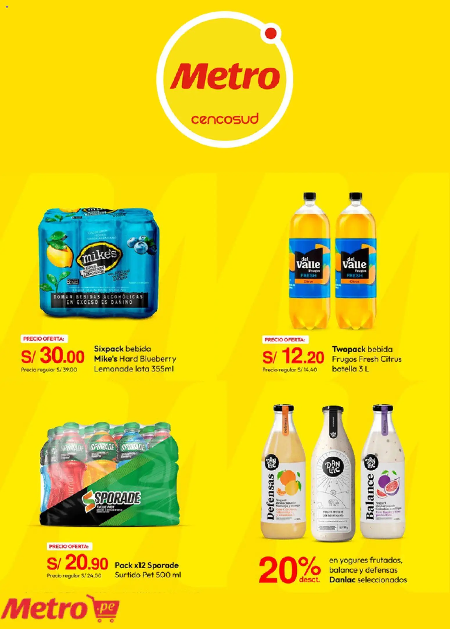 Catálogo Metro válido desde 31/08/2026 | Página: 3 | Productos: Bebidas