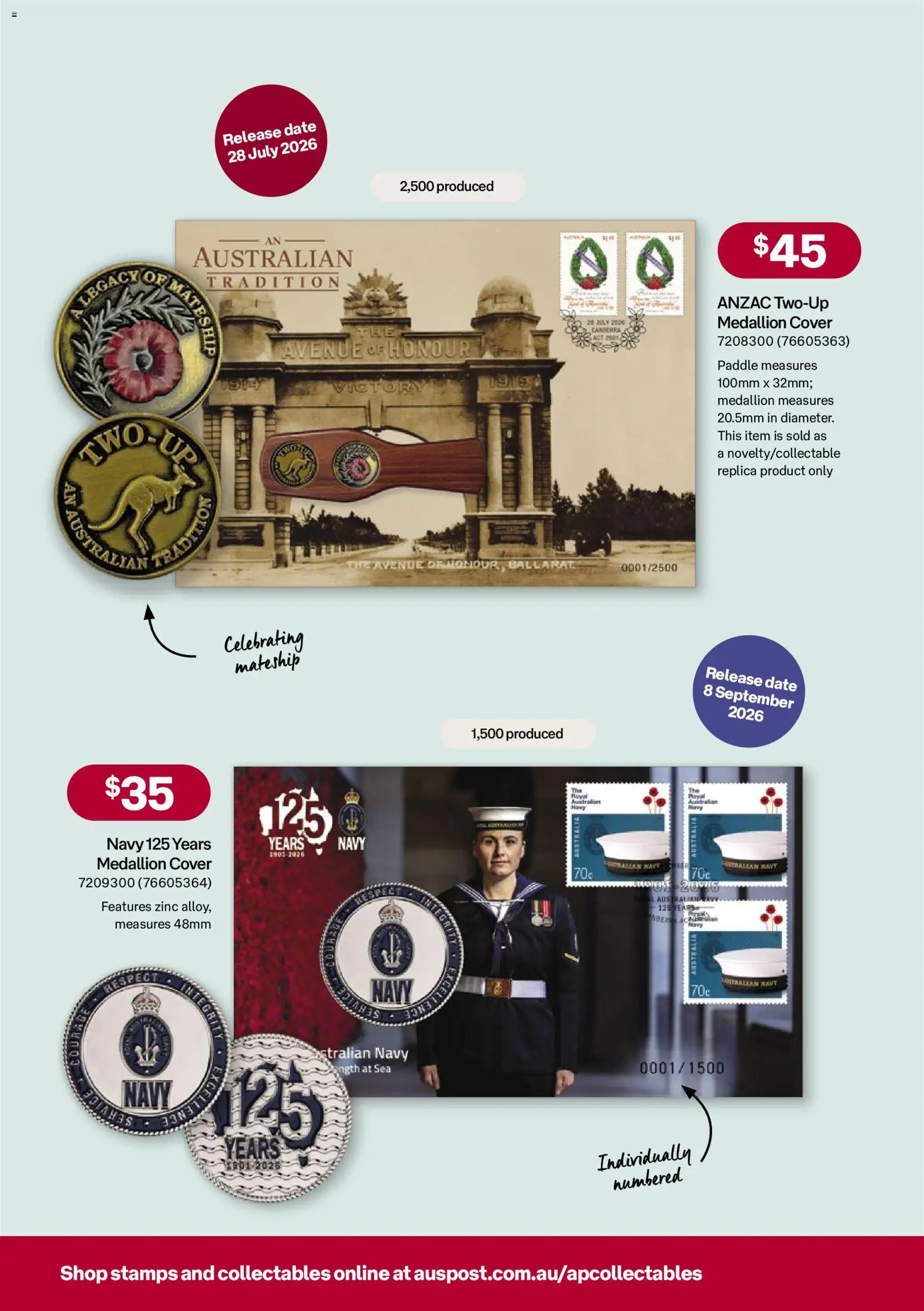 Australia Post catalogue - valid from 01/09/2026 | Page: 10 | Products: Date, Zinc