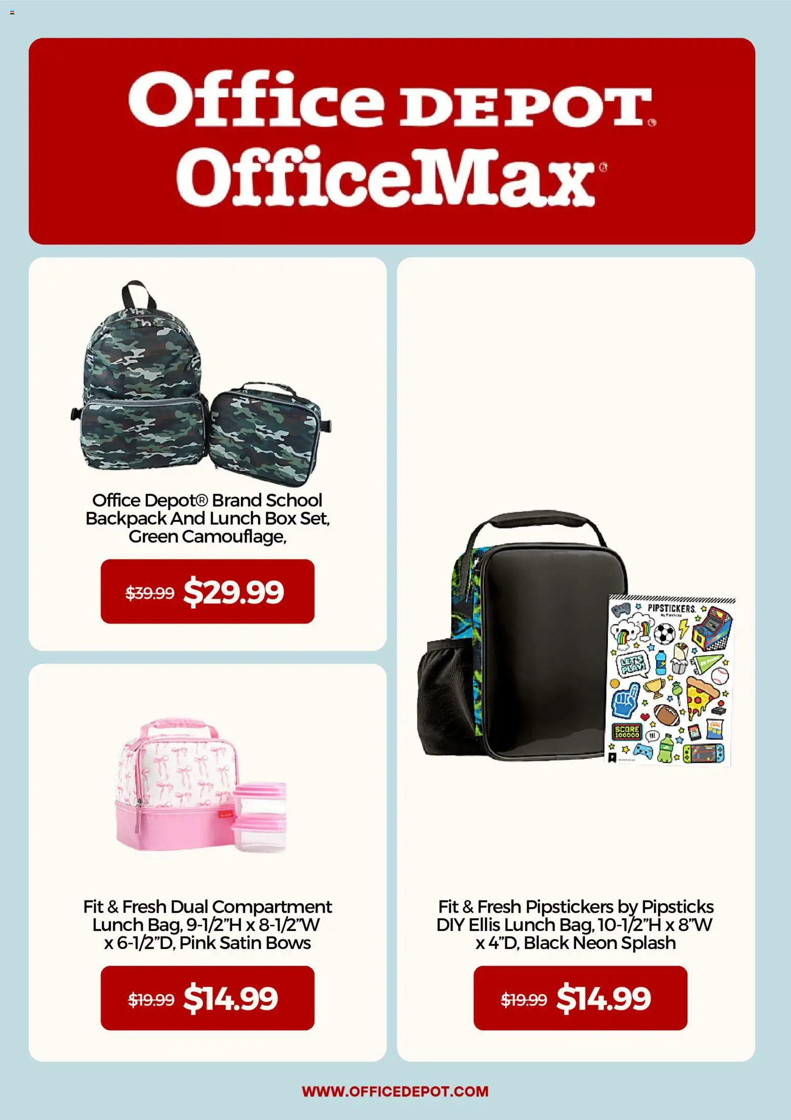 Office Depot Weekly Ad - valid from 08/01/2026 | Page: 8 | Products: Box, Backpack