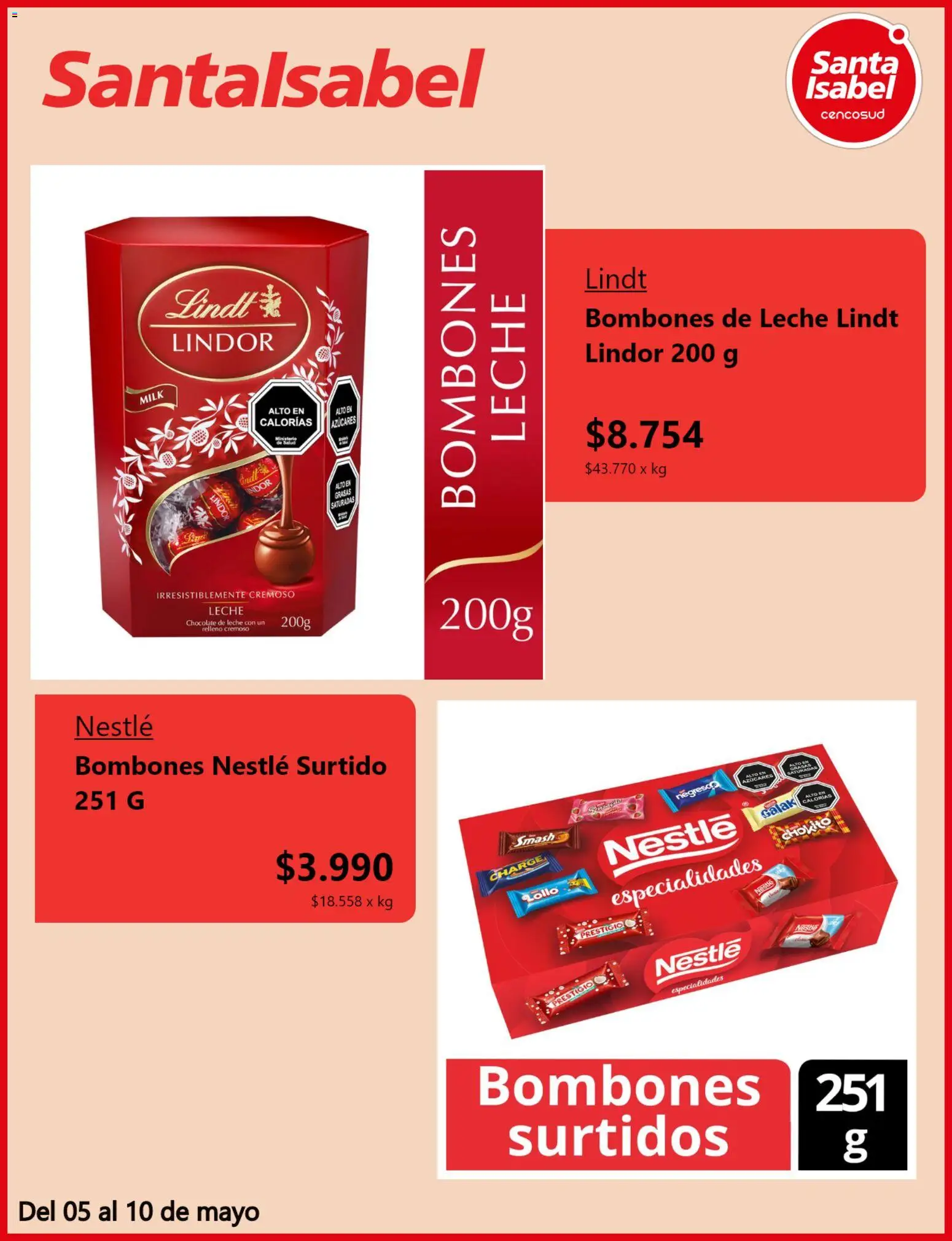 Santa Isabel Ofertas  │ válido desde el 04.05.2026 | Página: 3 | Productos: Leche, Chocolate