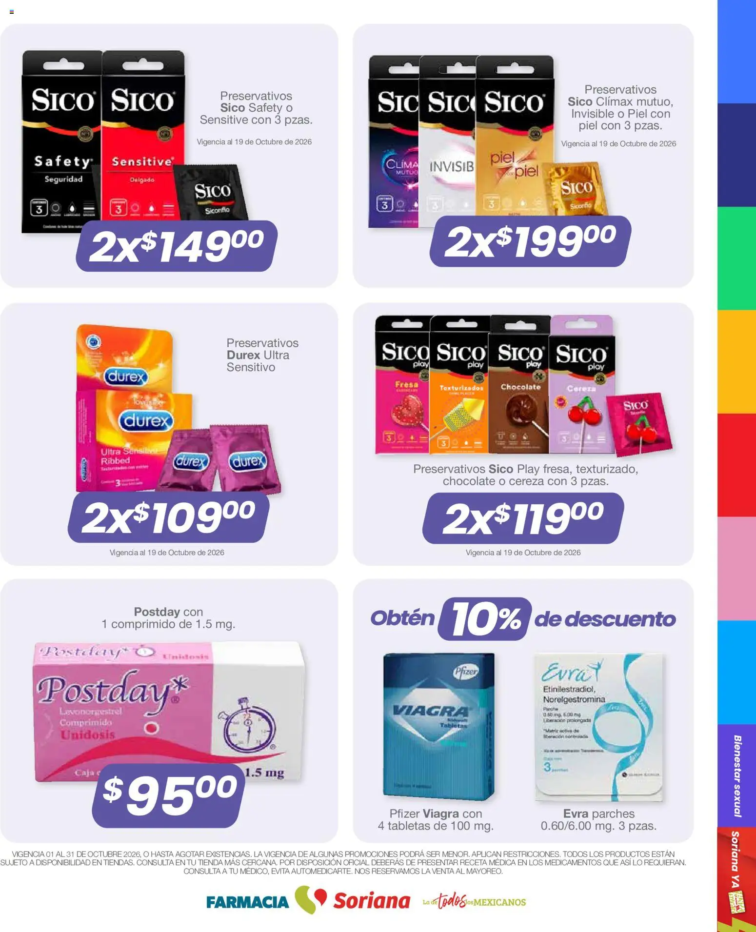 Nuevas ofertas de Soriana válidas en toda la República Mexicana desde el 01/10/2026. ¡Encuentra las mejores ofertas en Soriana Mercado - Folleto Farmacia! | Página: 19