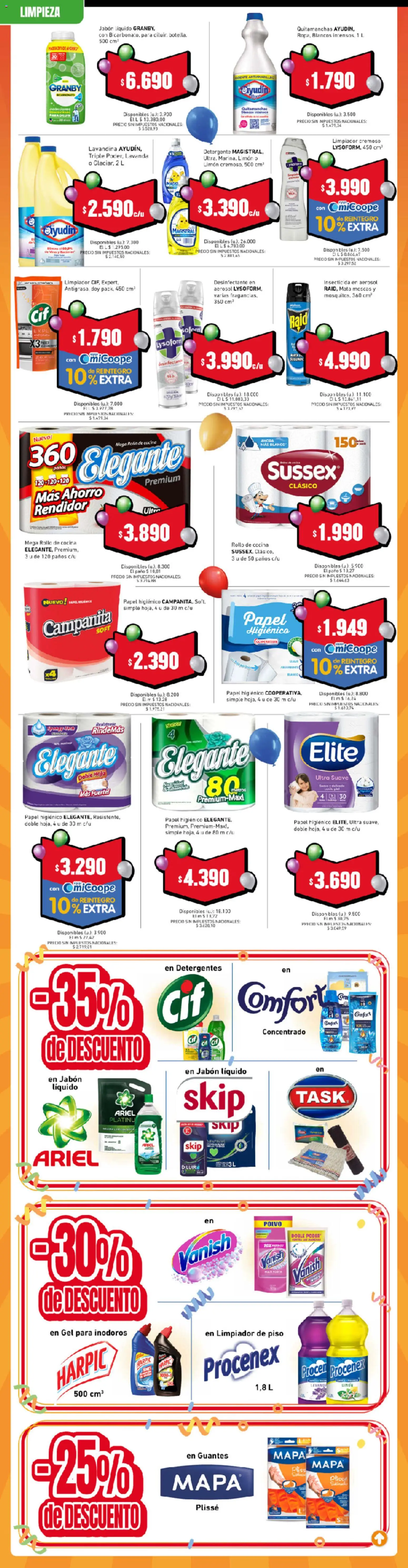 Cooperativa Obrera catálogo │ válido desde el 01/10/2026 | Página: 7 | Productos: Lavandina, Cocina, Jabón líquido, Quitamanchas