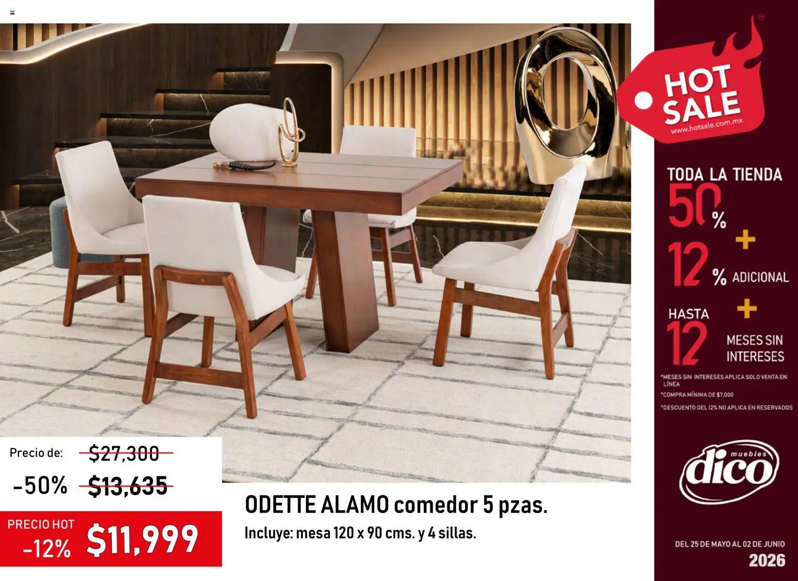 Nuevas ofertas de Muebles Dico válidas en toda la República Mexicana desde el 25.05.2026. ¡Encuentra las mejores ofertas en Muebles Dico - Hot Sale 2026 | Pacifico! | Página: 44