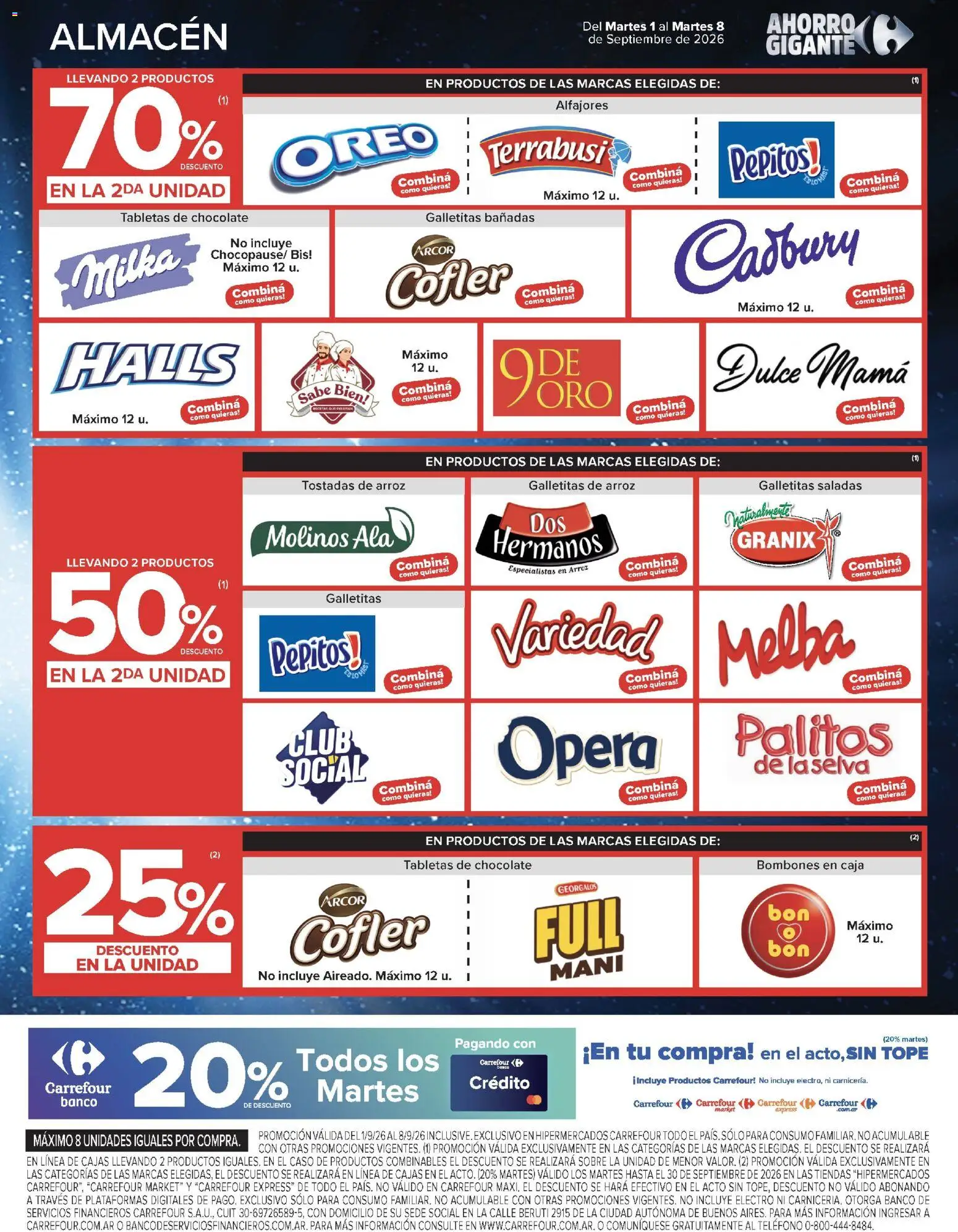 Carrefour - Ofertas │ válido desde el 01/09/2026 | Página: 8 | Productos: Teléfono, Sobre, Dulce, Arroz