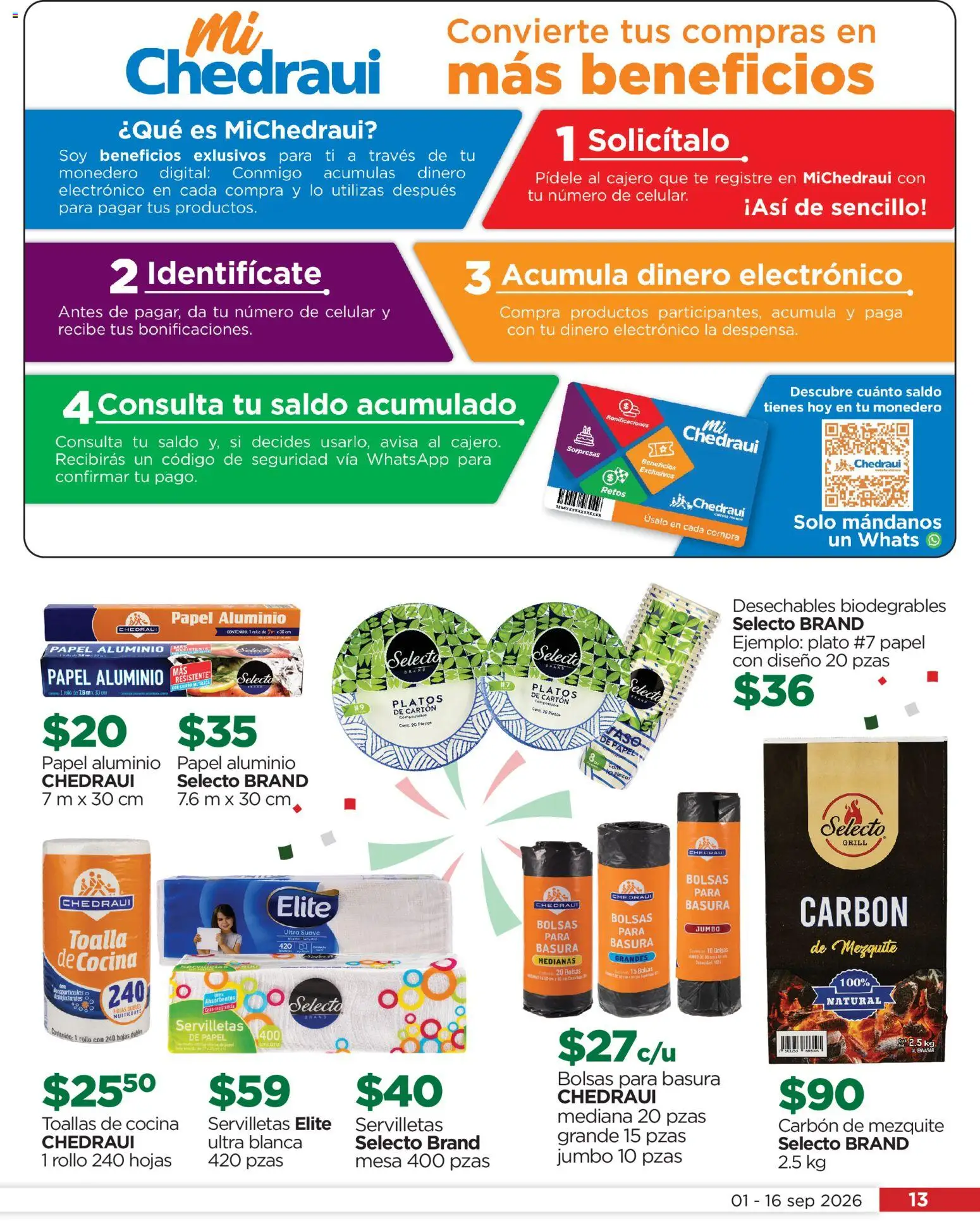 Nuevas ofertas de Chedraui válidas en toda la República Mexicana desde el 01/09/2026. ¡Encuentra las mejores ofertas en Chedraui folleto! | Página: 13