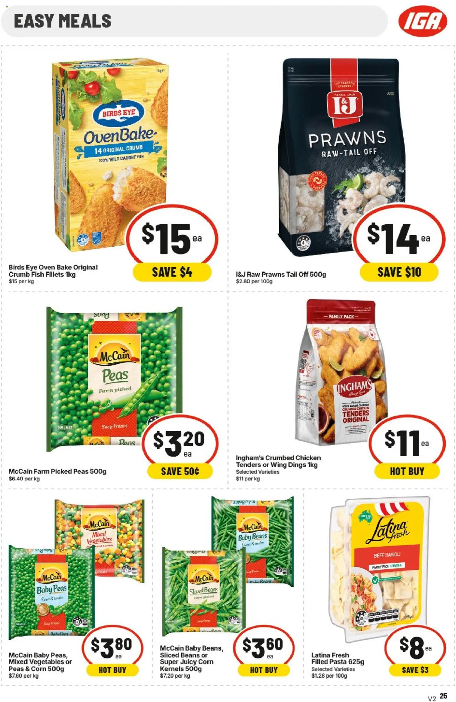 IGA catalogue - valid from 20.05.2026 | Page: 29 | Products: Fish, Pasta, Prawns, Vegetables