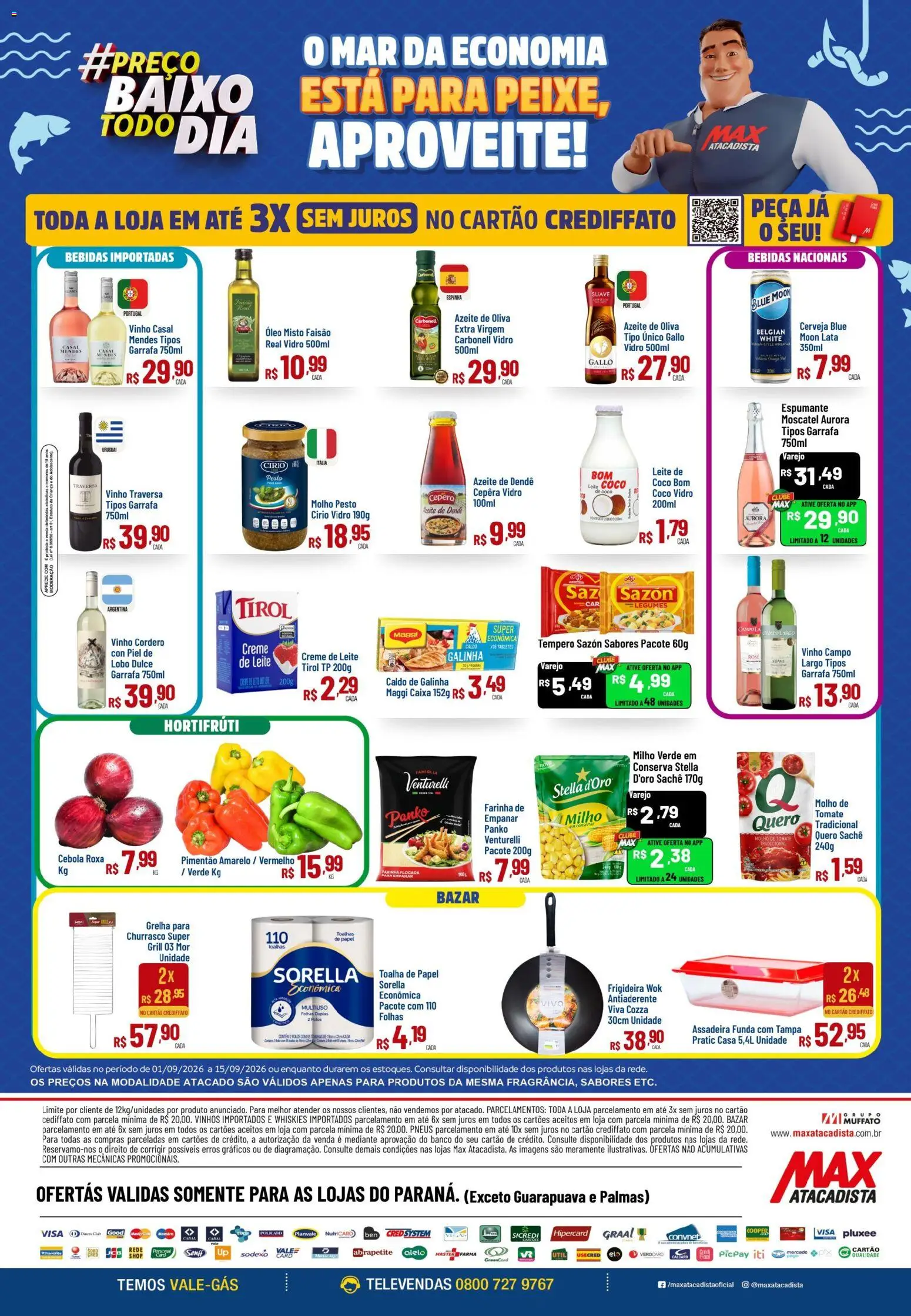 Max Atacadista Folheto - válido de 01/09/2026 | Página: 2 | Produtos: Pimentão, Bebidas, Pneus, Azeite de oliva