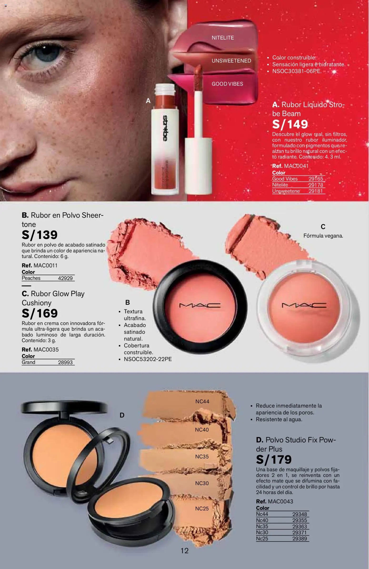 Catálogo Leonisa válido desde 04.06.2026 | Página: 12 | Productos: Crema, Maquillaje, Polvo, Rubor