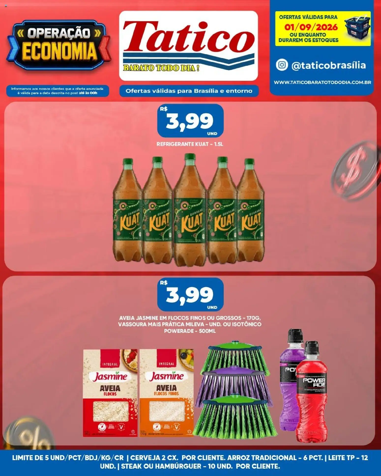 Tatico Folheto - válido de 01/09/2026 | Página: 4 | Produtos: Arroz, Flocos, Aveia, Refrigerante