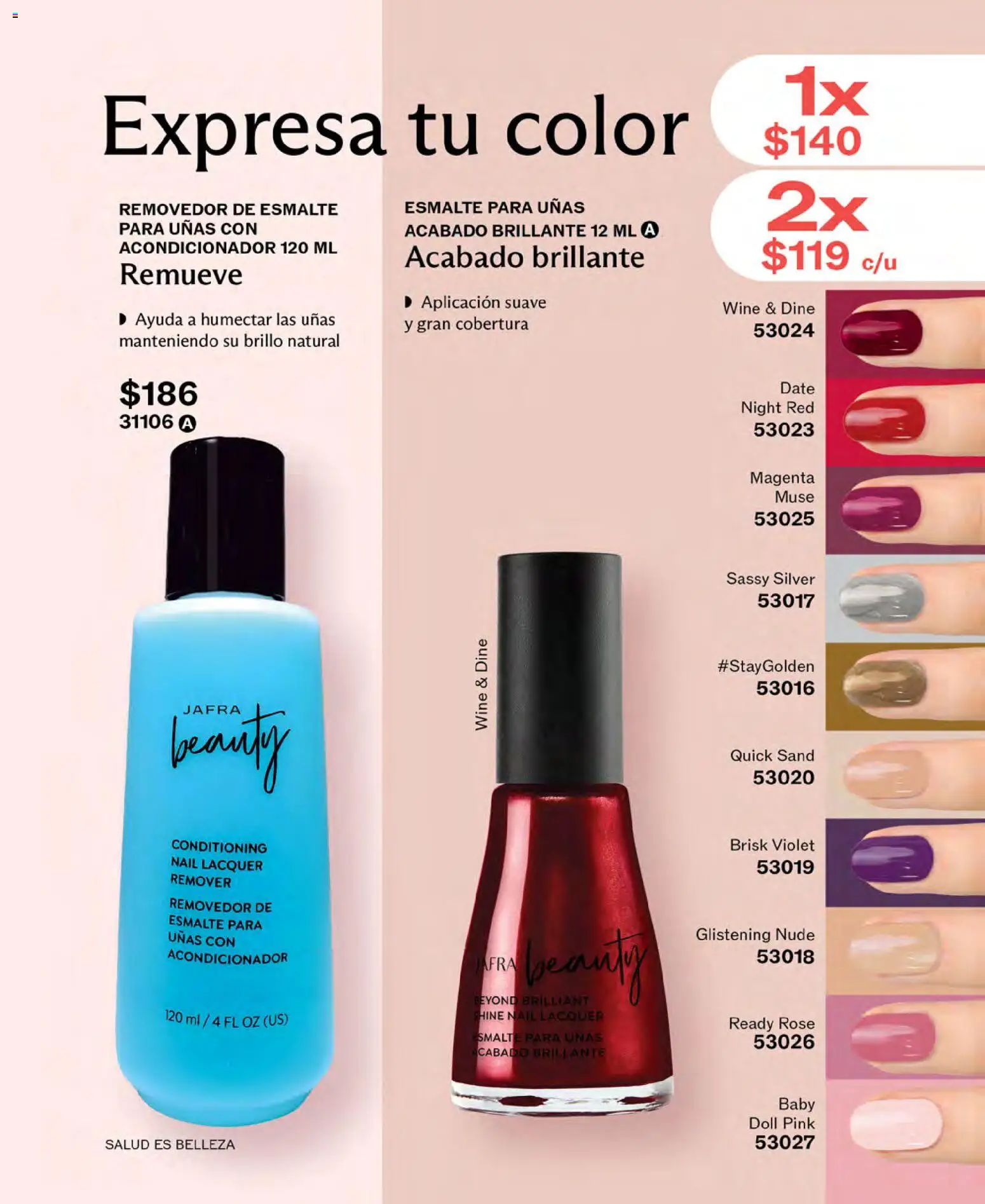 Nuevas ofertas de JAFRA válidas en toda la República Mexicana desde el 01.05.2026. ¡Encuentra las mejores ofertas en JAFRA catálogo! | Página: 65 | Productos: Brillo, Acondicionador