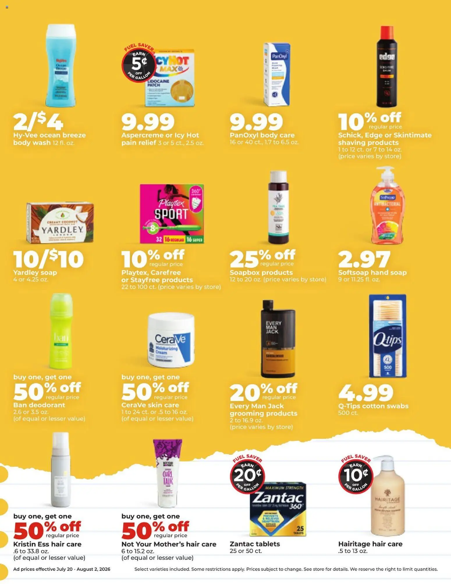 HyVee Weekly Ad - valid from 07/20/2026 | Page: 39 | Products: Soap, Deodorant, Body Wash