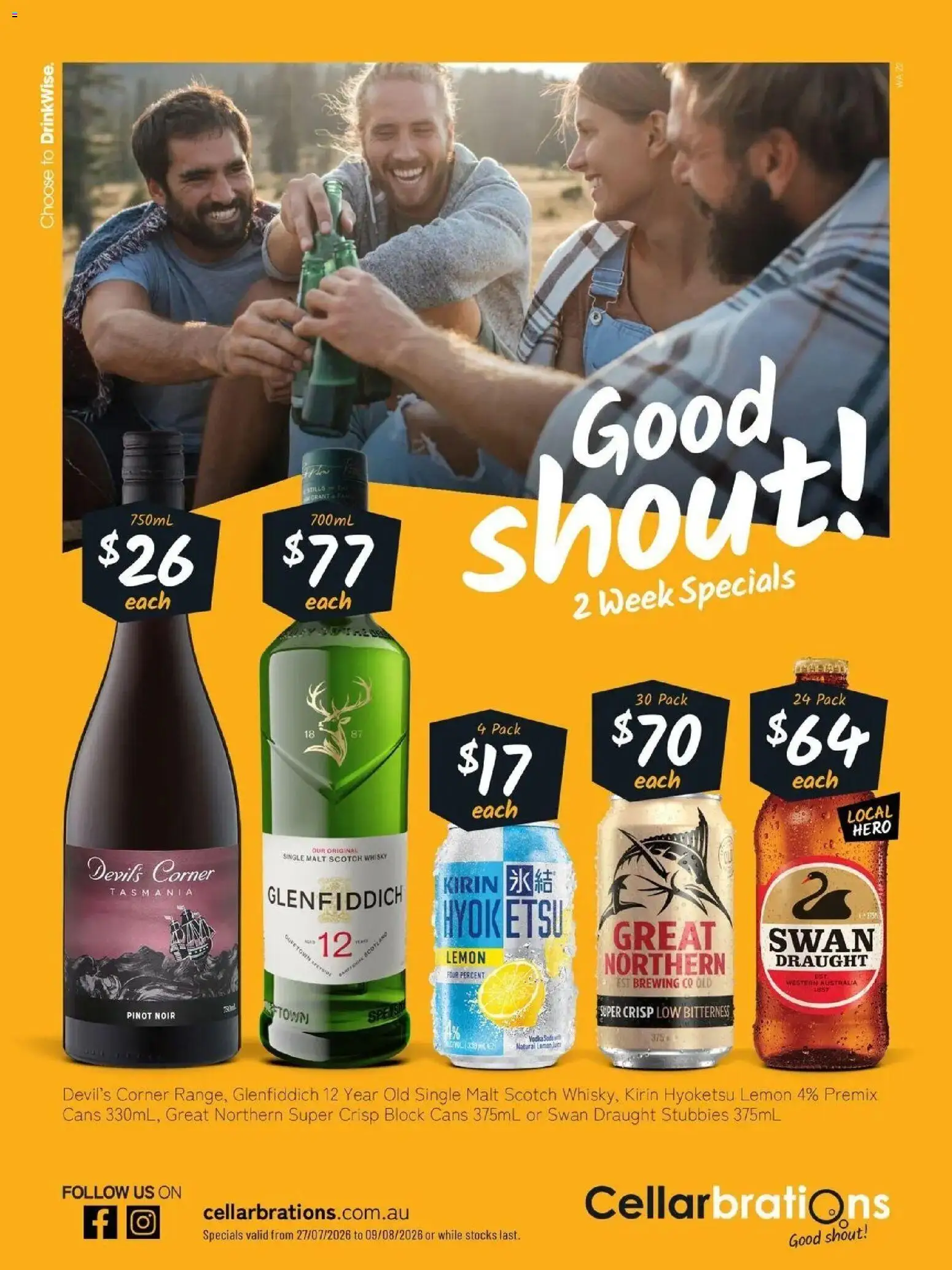 Cellarbrations catalogue - valid from 27/07/2026 | Page: 1 | Products: Vodka, Lemon, Scotch
