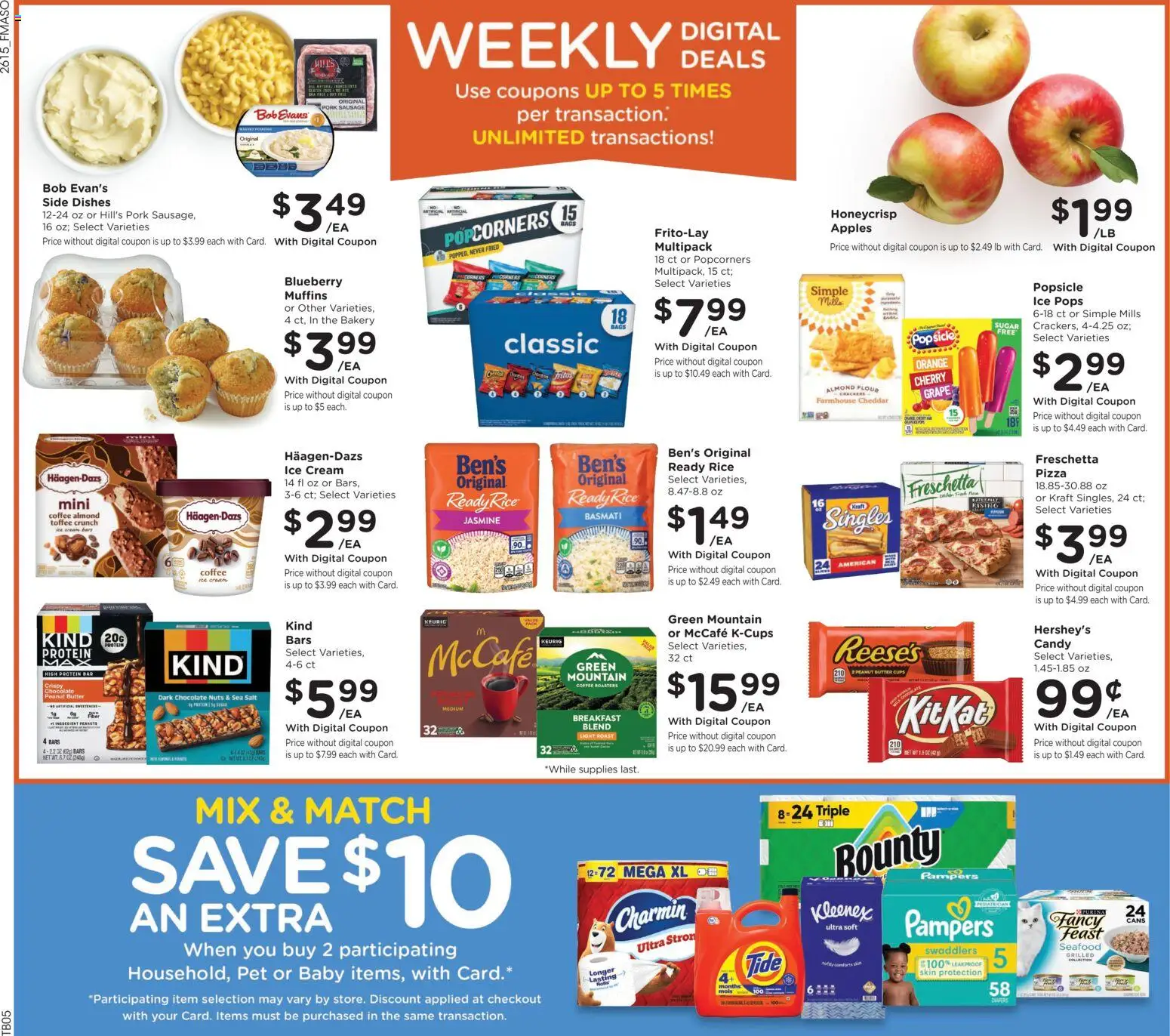 Fred Meyer Weekly Ad - valid from 13.05.2026 | Page: 2 | Products: Apples, Rice, Nuts, Seafood