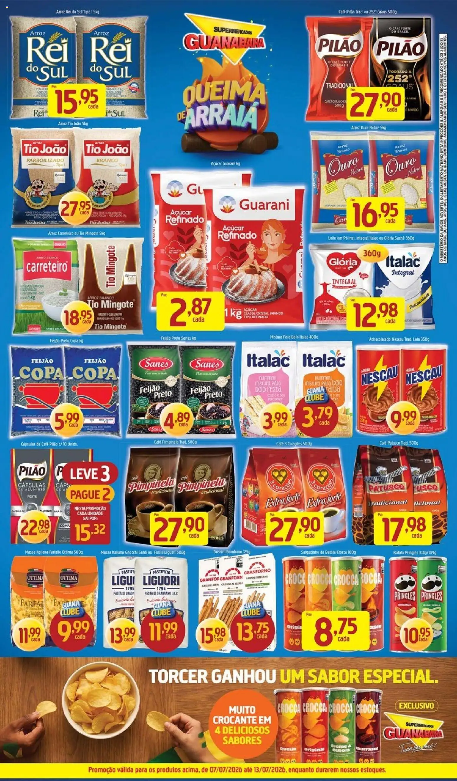 Supermercados Guanabara Folheto - válido de 07/07/2026 | Página: 2 | Produtos: Nescau, Leite, Arroz, Creme